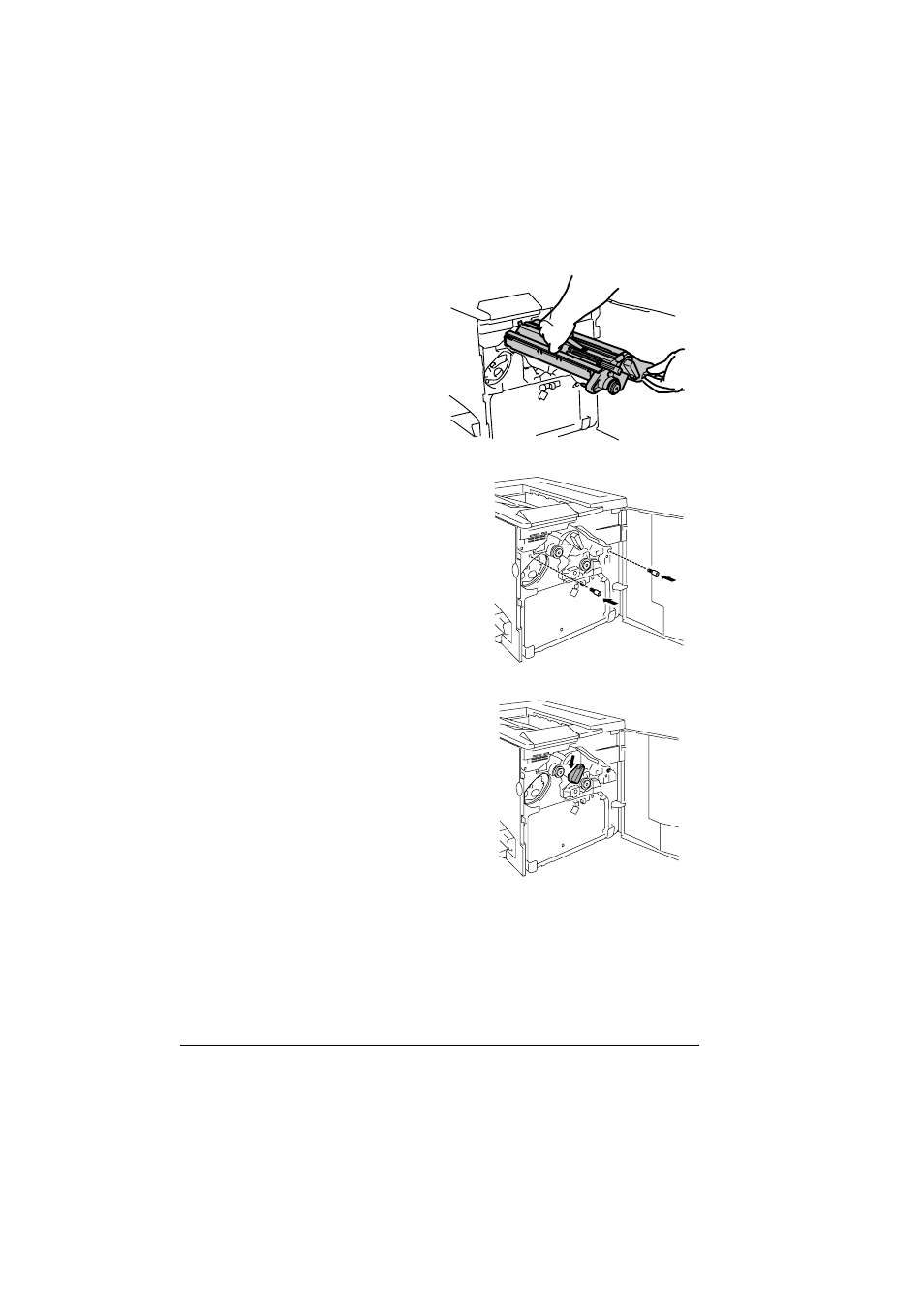 Reinstalling a transfer belt unit | Konica Minolta MAGICOLOR 2300 User Manual | Page 128 / 156