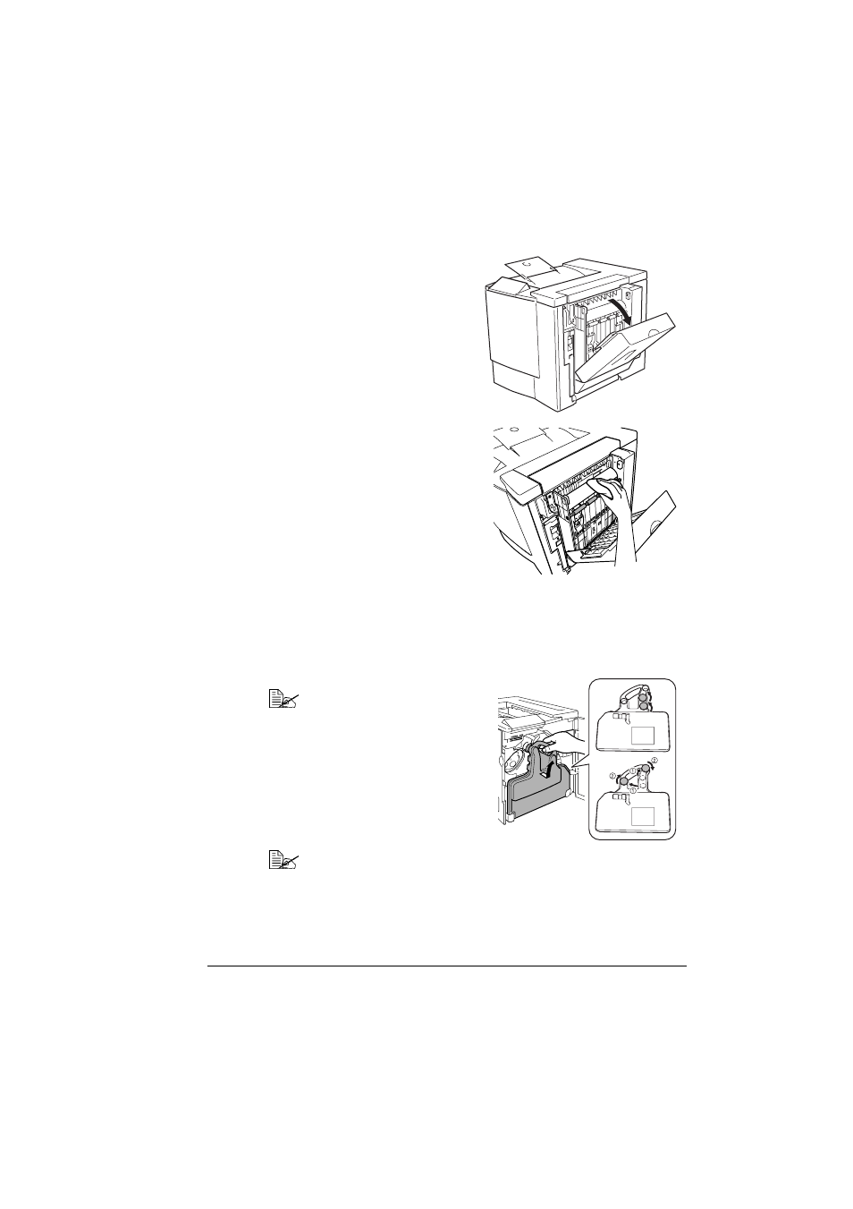 Printer interior and laser lens cover | Konica Minolta MAGICOLOR 2300 User Manual | Page 75 / 156