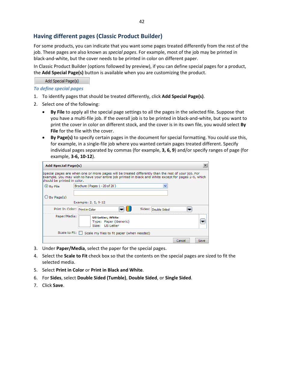 Product builder), Ge 42, Having different pages (classic product builder) | Konica Minolta Digital StoreFront User Manual | Page 42 / 127