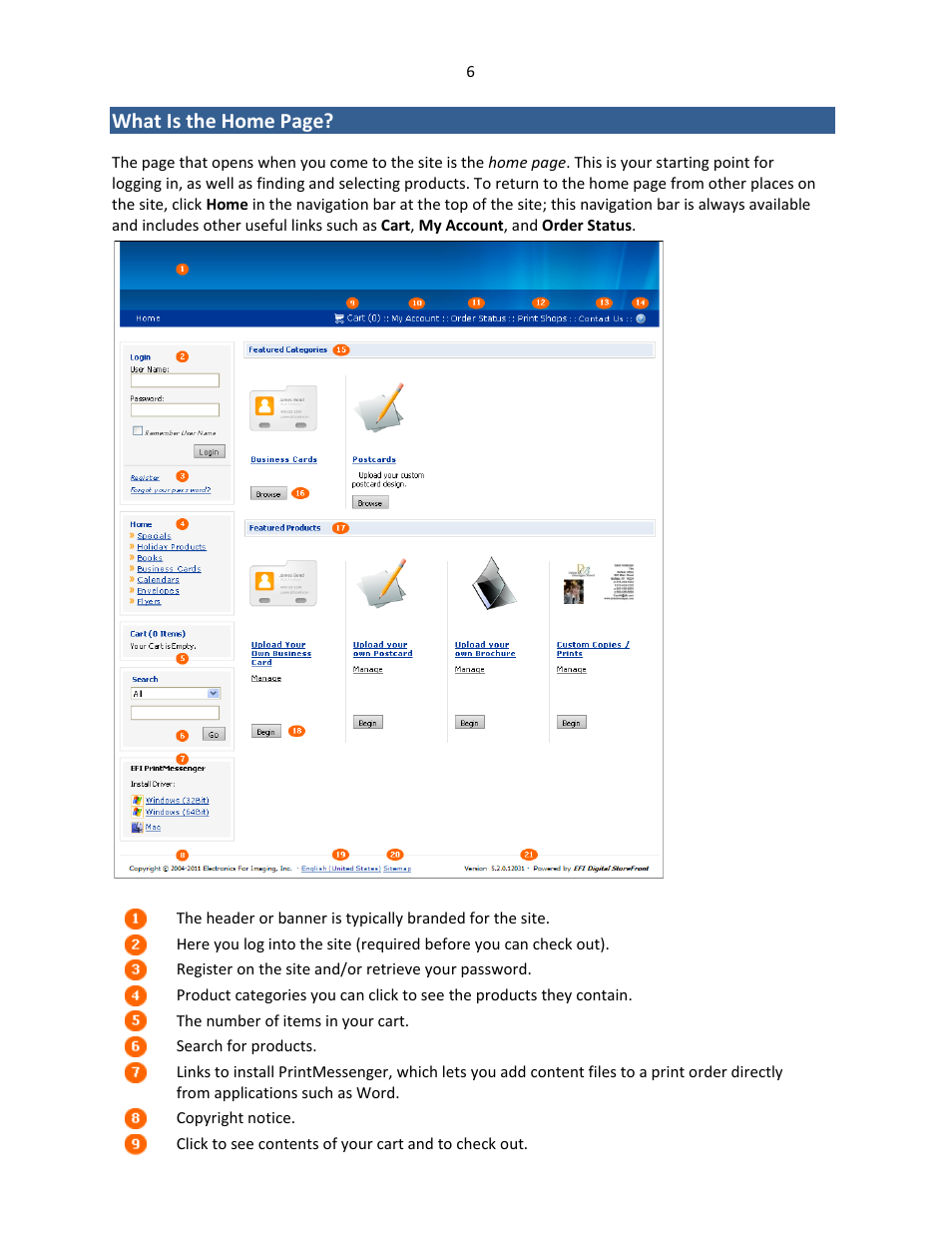What is the home page | Konica Minolta Digital StoreFront User Manual | Page 6 / 127