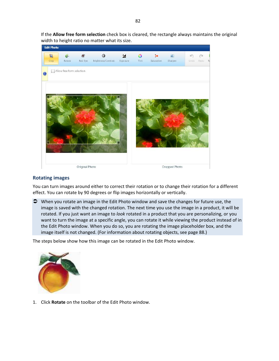 Rotating images | Konica Minolta Digital StoreFront User Manual | Page 82 / 127