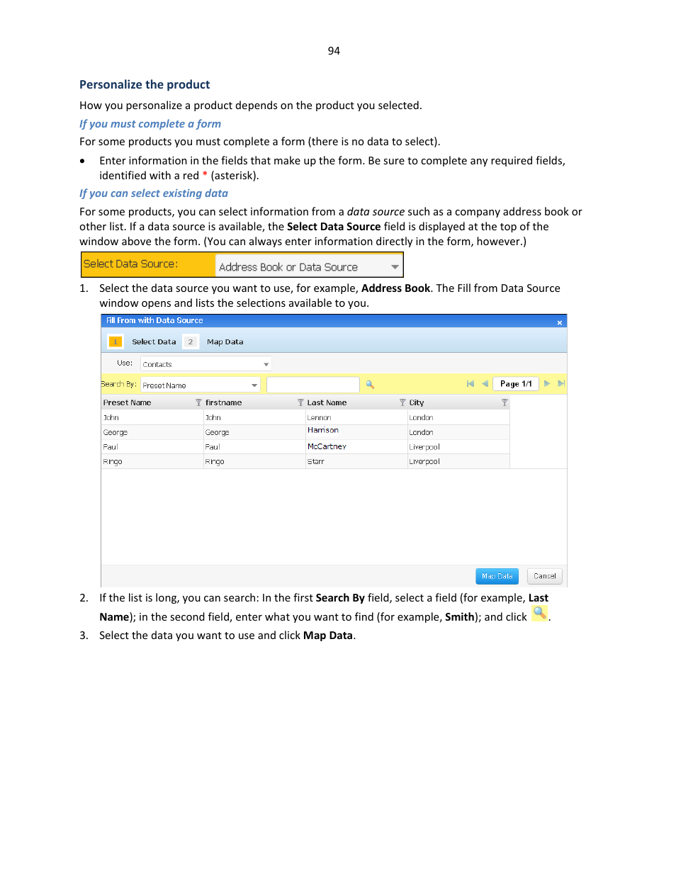 Personalize the product | Konica Minolta Digital StoreFront User Manual | Page 94 / 127