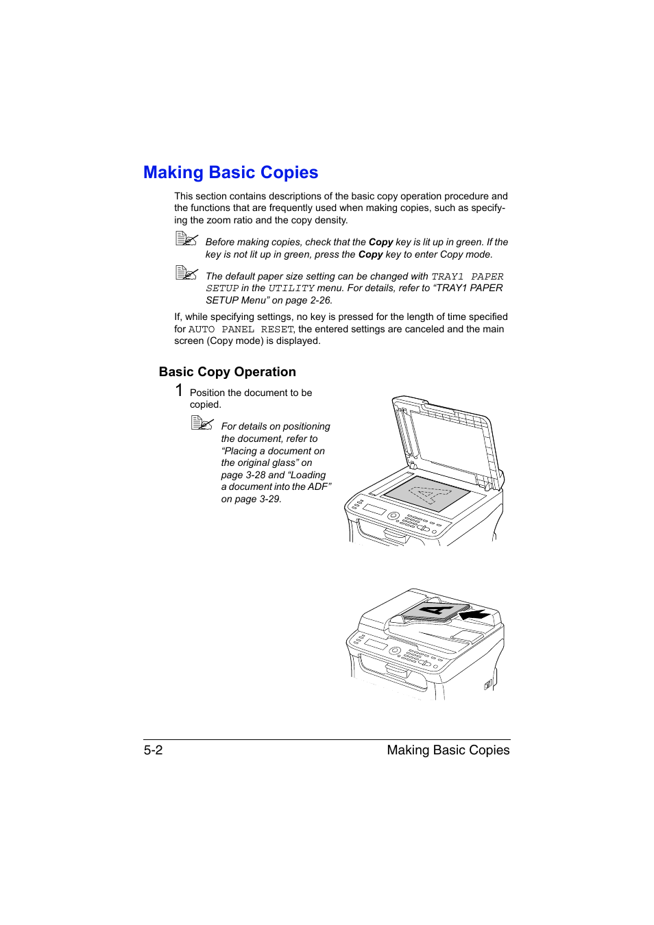 Making basic copies, Basic copy operation, Making basic copies -2 | Basic copy operation -2 | Konica Minolta magicolor 1690MF User Manual | Page 121 / 285