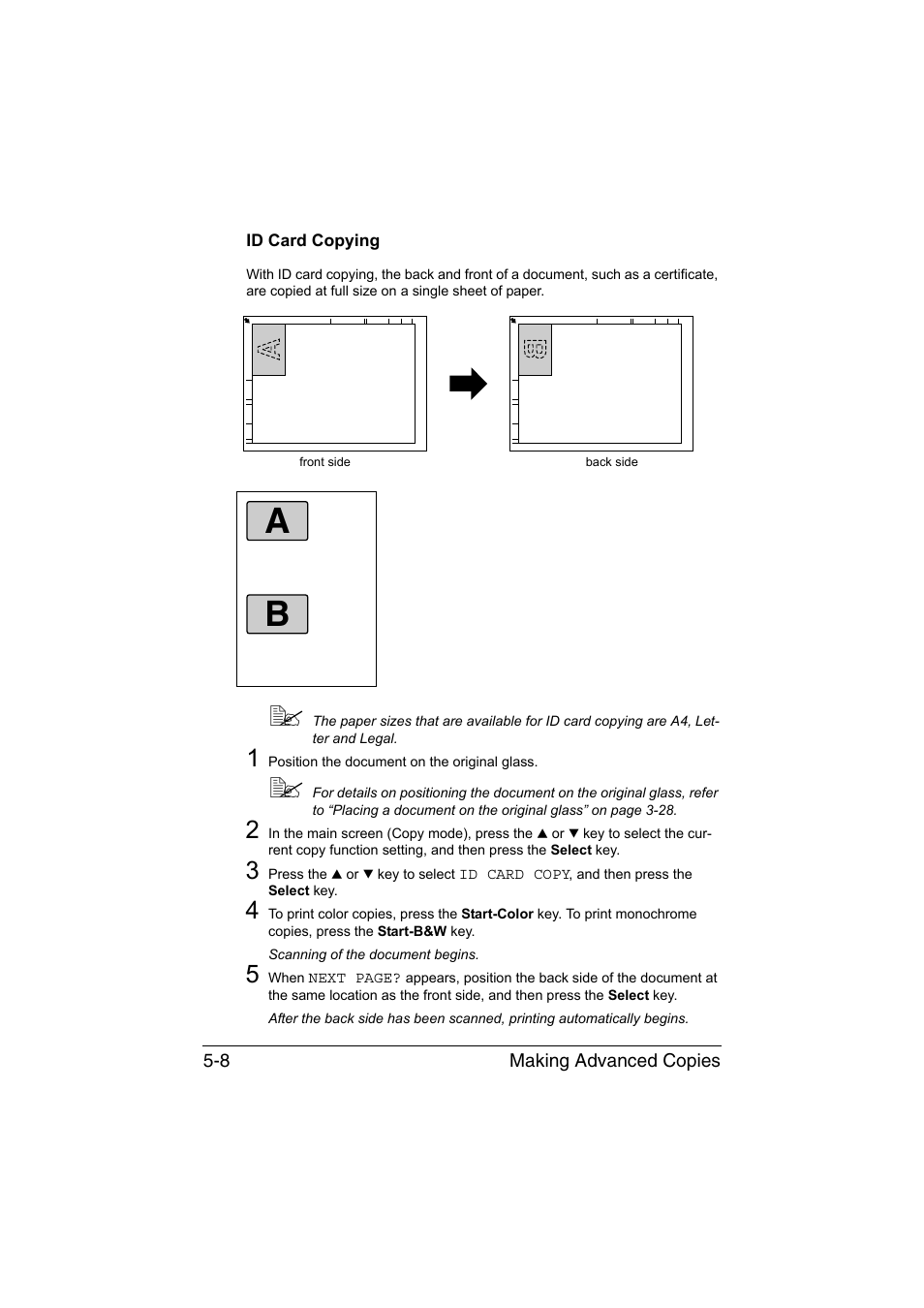 Id card copying, Id card copying -8 | Konica Minolta magicolor 1690MF User Manual | Page 127 / 285