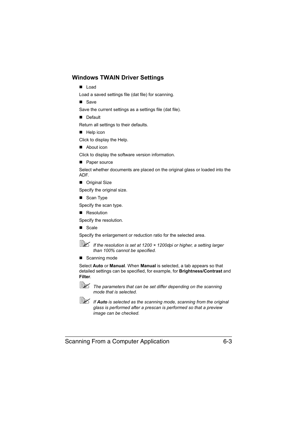 Windows twain driver settings, Windows twain driver settings -3 | Konica Minolta magicolor 1690MF User Manual | Page 136 / 285