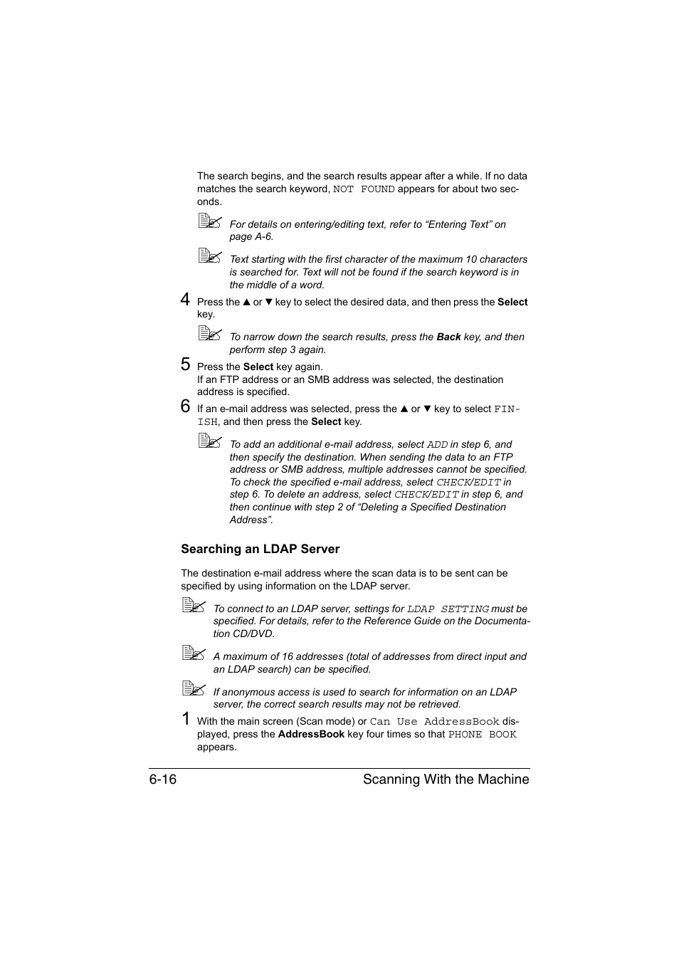 Searching an ldap server, Searching an ldap server -16 | Konica Minolta magicolor 1690MF User Manual | Page 149 / 285