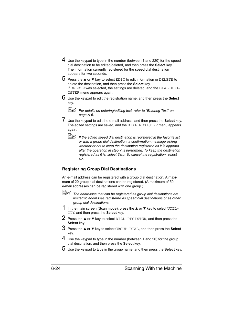 Registering group dial destinations, Registering group dial destinations -24 | Konica Minolta magicolor 1690MF User Manual | Page 157 / 285