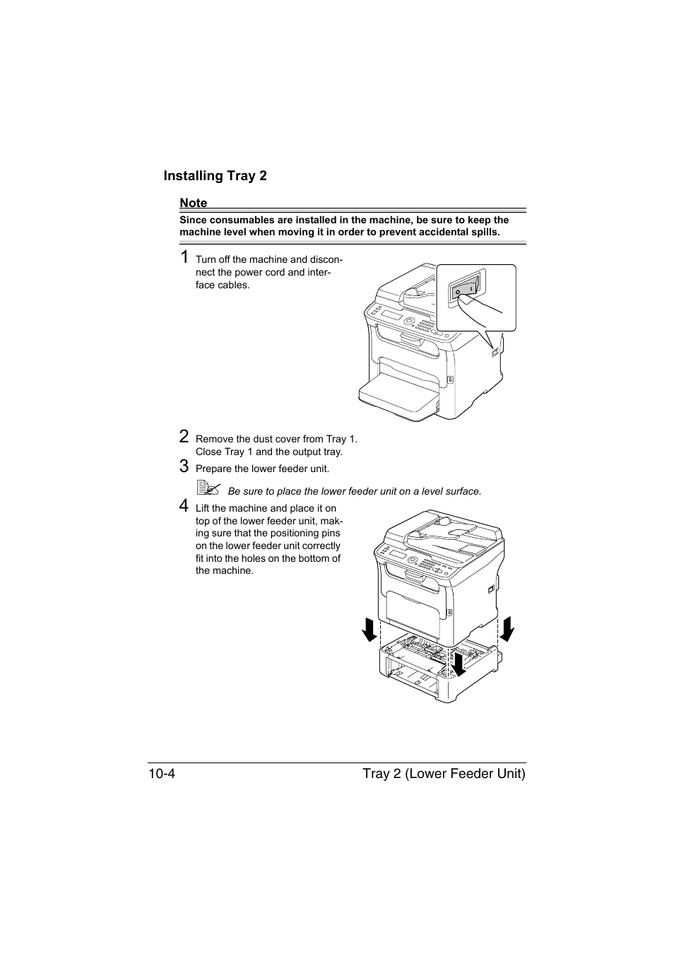 Installing tray 2, Installing tray 2 -4 | Konica Minolta magicolor 1690MF User Manual | Page 263 / 285