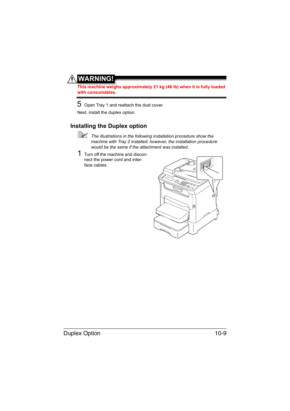 Installing the duplex option, Installing the duplex option -9 | Konica Minolta magicolor 1690MF User Manual | Page 268 / 285