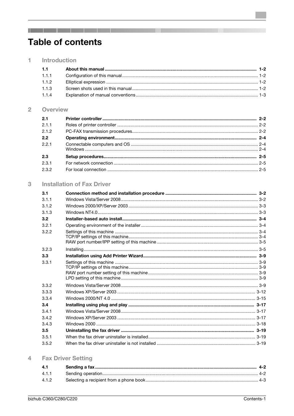 Konica Minolta BIZHUB C360 User Manual | Page 2 / 72