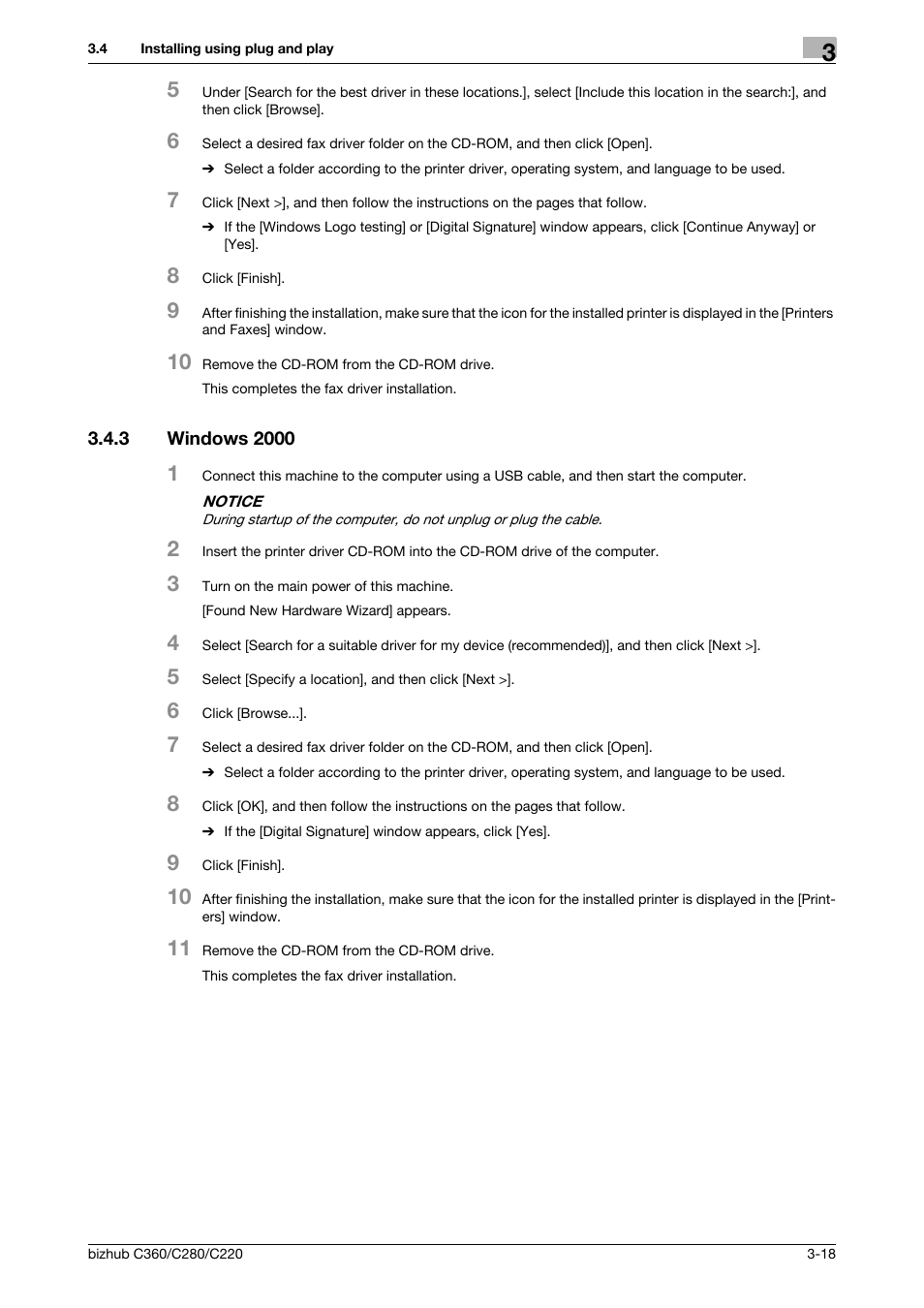 3 windows 2000, Windows 2000 -18 | Konica Minolta BIZHUB C360 User Manual | Page 29 / 72