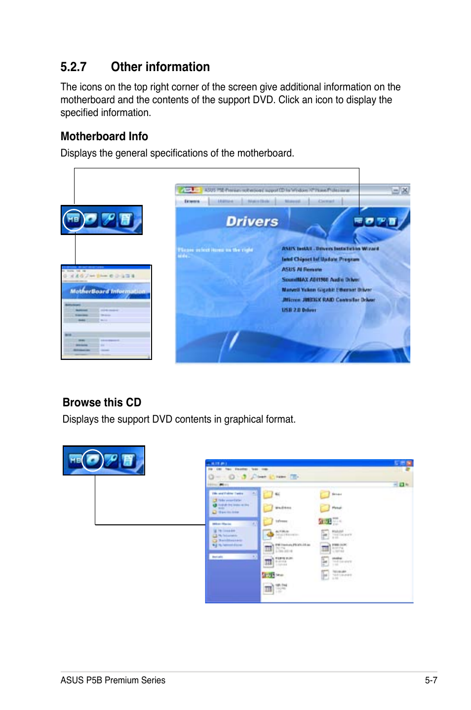 7 other information | Asus P5B User Manual | Page 119 / 188