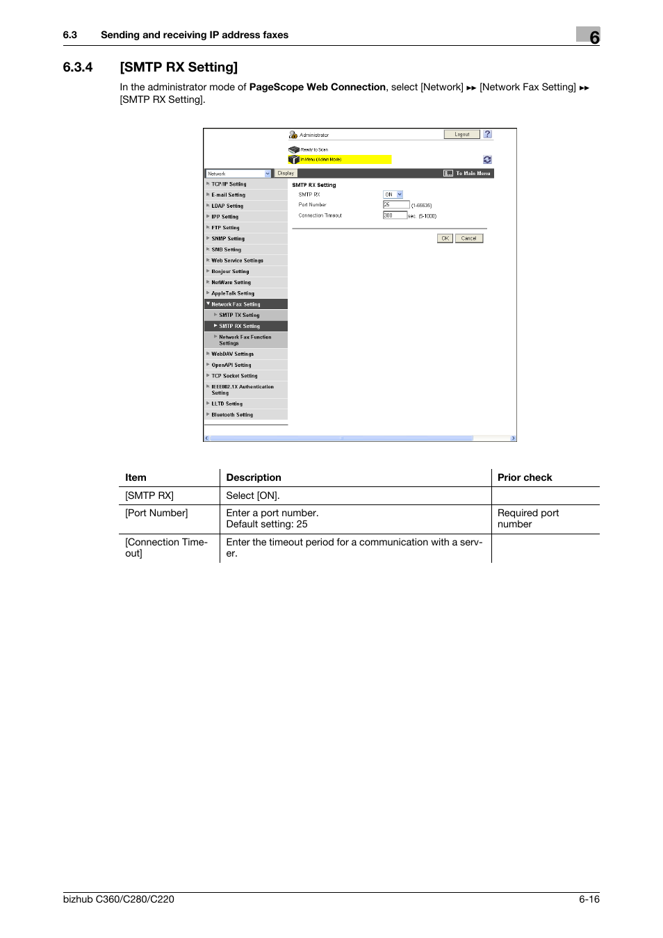 4 [smtp rx setting, Smtp rx setting] -16, Smtp rx setting | Konica Minolta BIZHUB C360 User Manual | Page 107 / 366