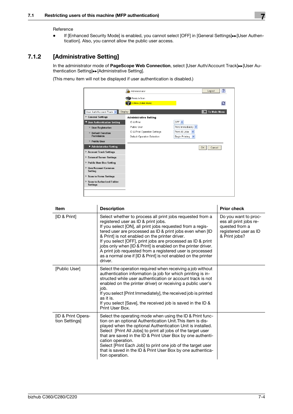 2 [administrative setting, Administrative setting] -4, Administrative setting | Konica Minolta BIZHUB C360 User Manual | Page 113 / 366