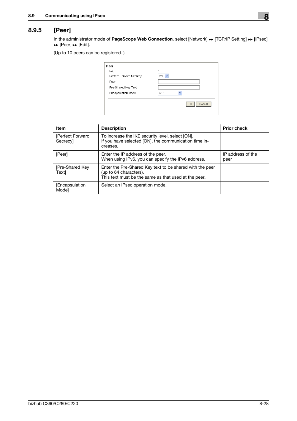 5 [peer, Peer] -28, Peer | Konica Minolta BIZHUB C360 User Manual | Page 166 / 366