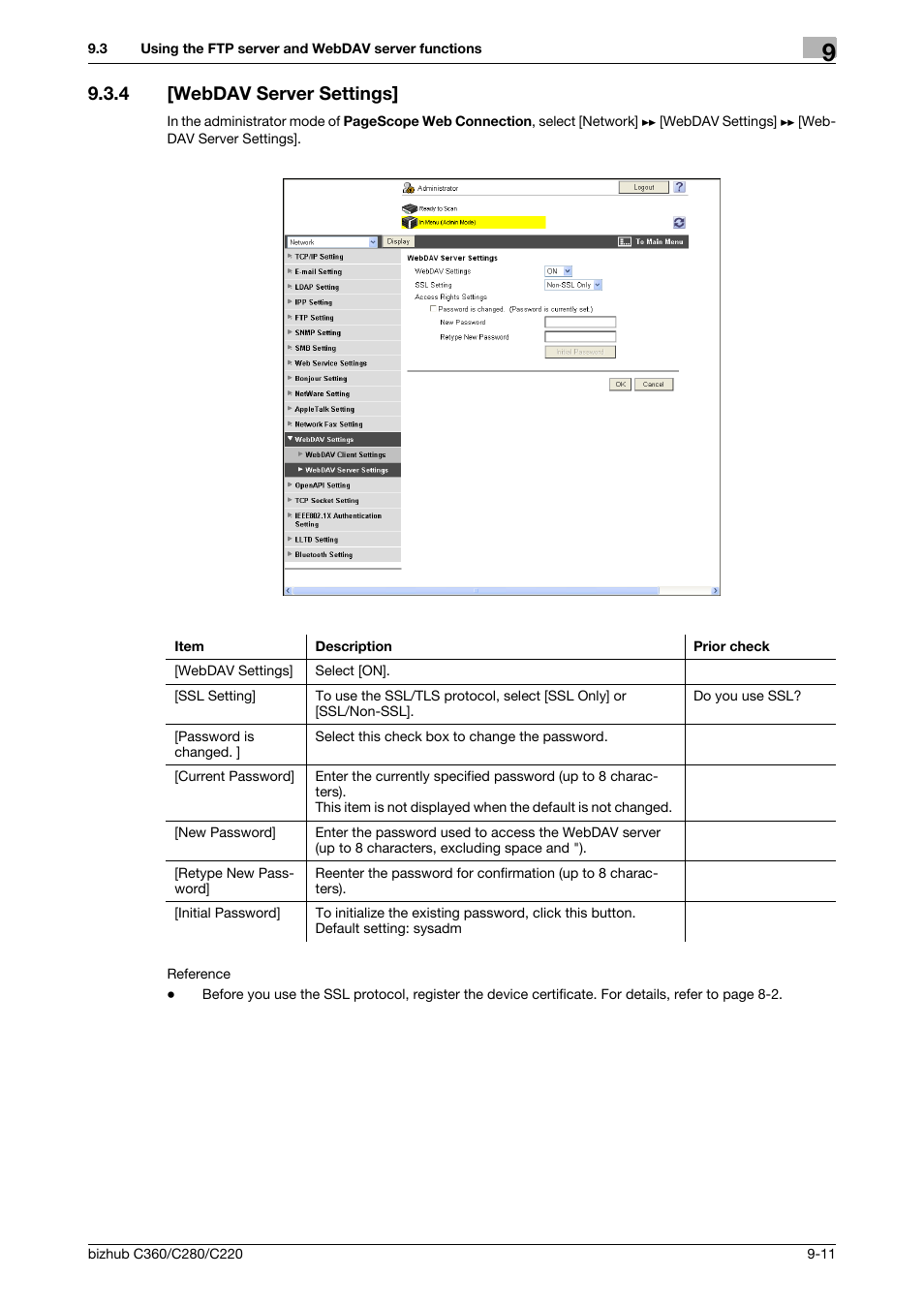 4 [webdav server settings, Webdav server settings] -11, Webdav server settings | Konica Minolta BIZHUB C360 User Manual | Page 191 / 366