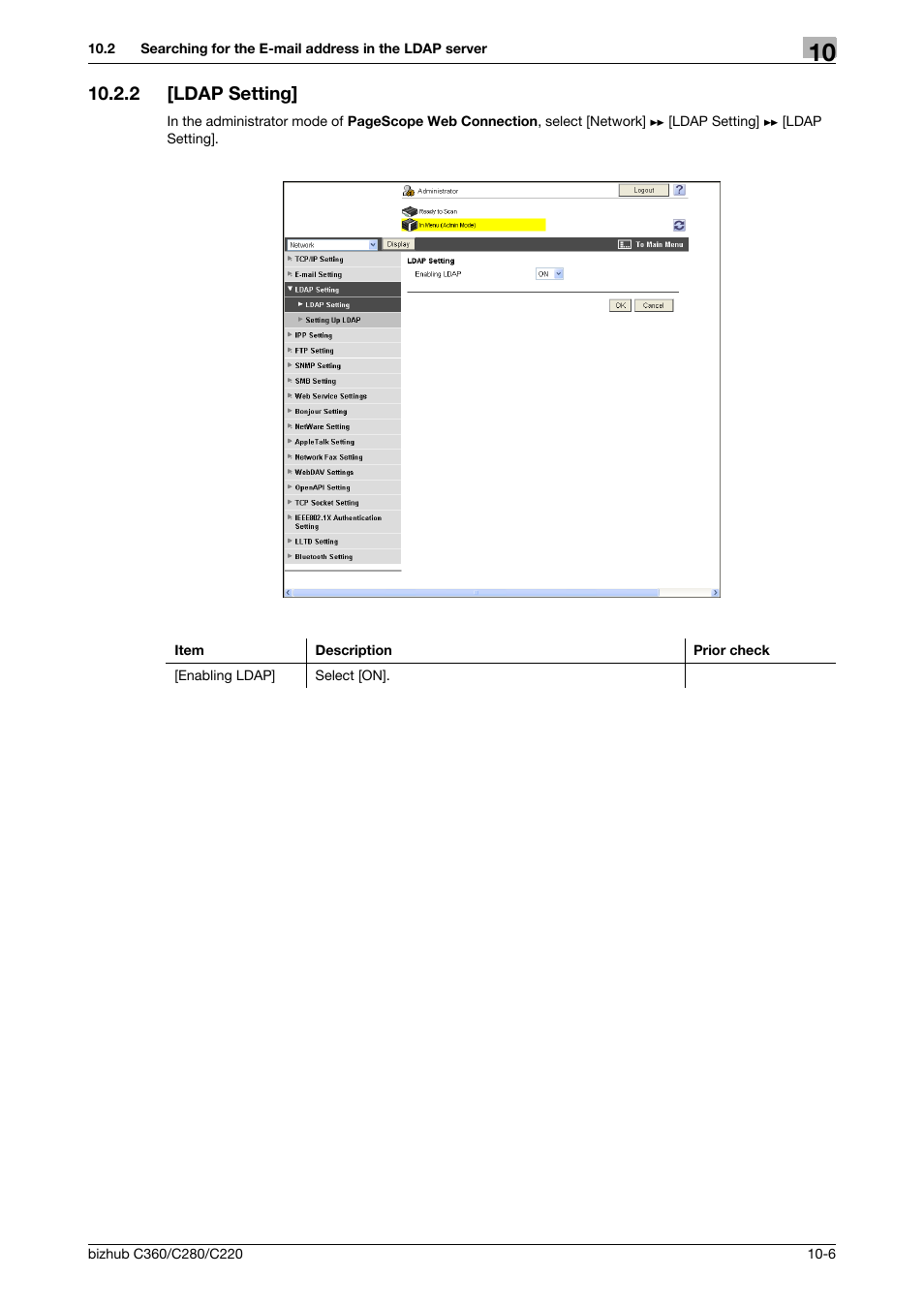 2 [ldap setting, Ldap setting] -6, Ldap setting | Konica Minolta BIZHUB C360 User Manual | Page 198 / 366