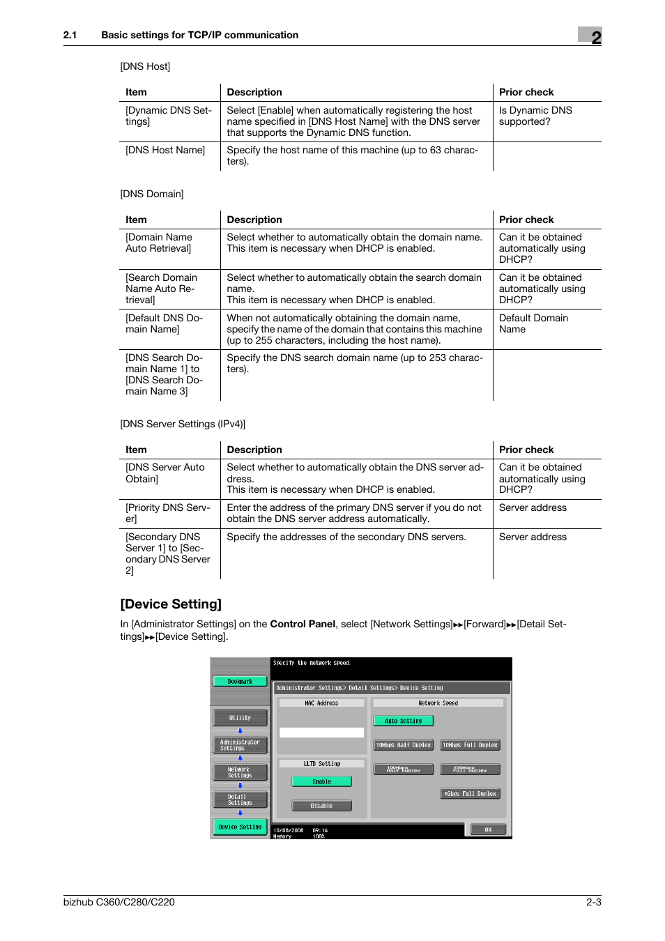 Device setting, Device setting] -3 | Konica Minolta BIZHUB C360 User Manual | Page 21 / 366