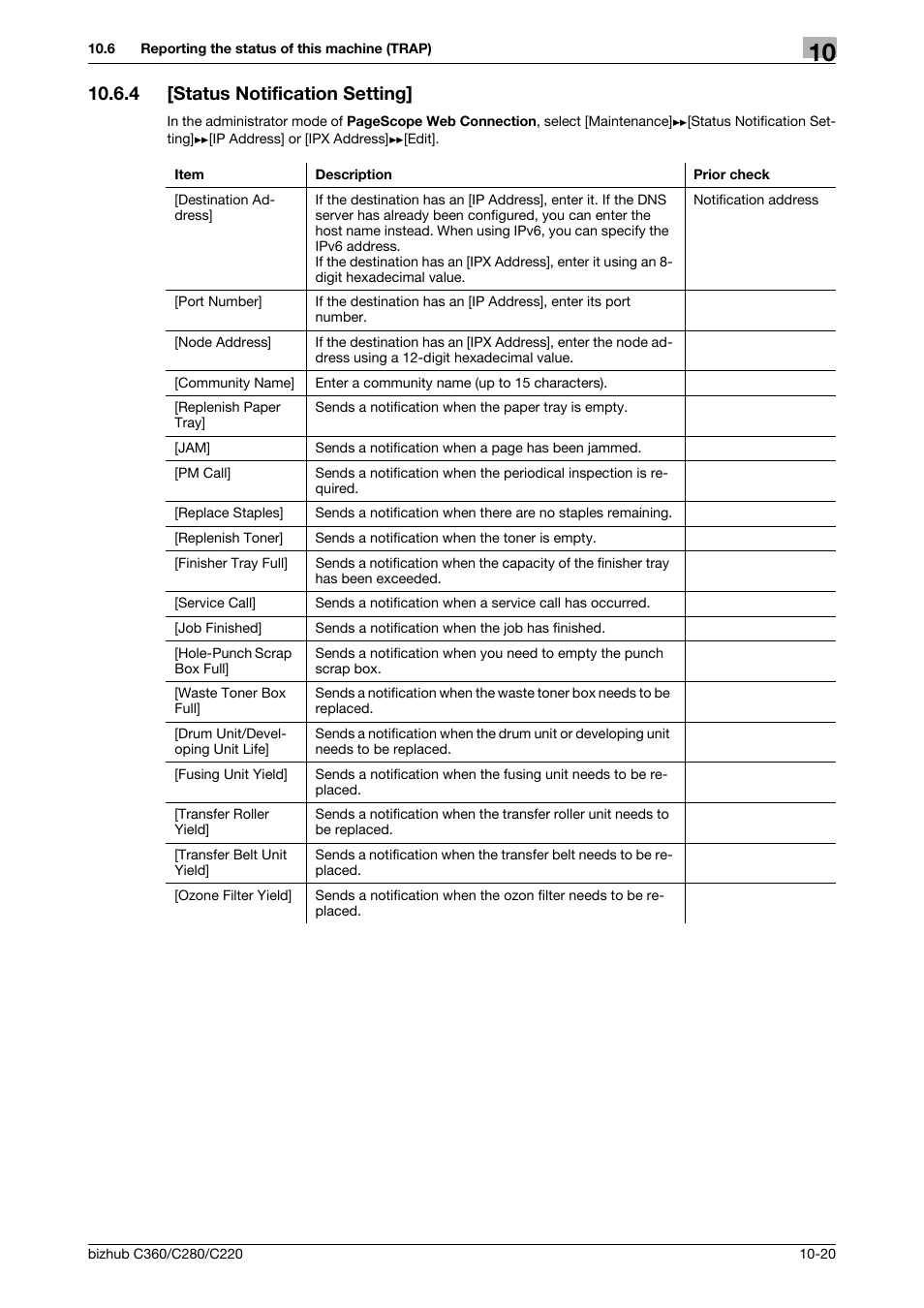 4 [status notification setting, Status notification setting] -20, Status notification setting | Konica Minolta BIZHUB C360 User Manual | Page 212 / 366