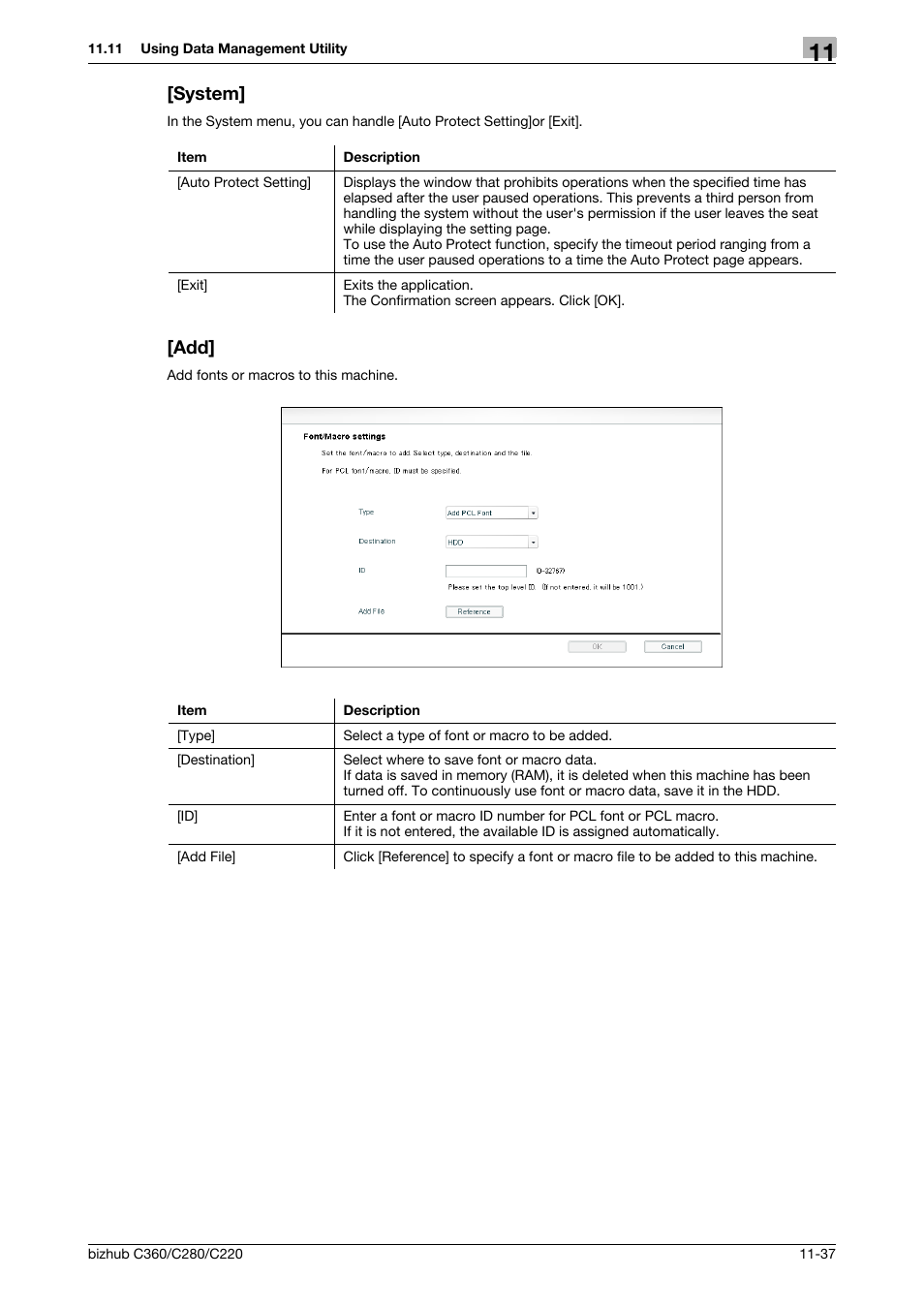 System, System] -37 [add] -37 | Konica Minolta BIZHUB C360 User Manual | Page 269 / 366