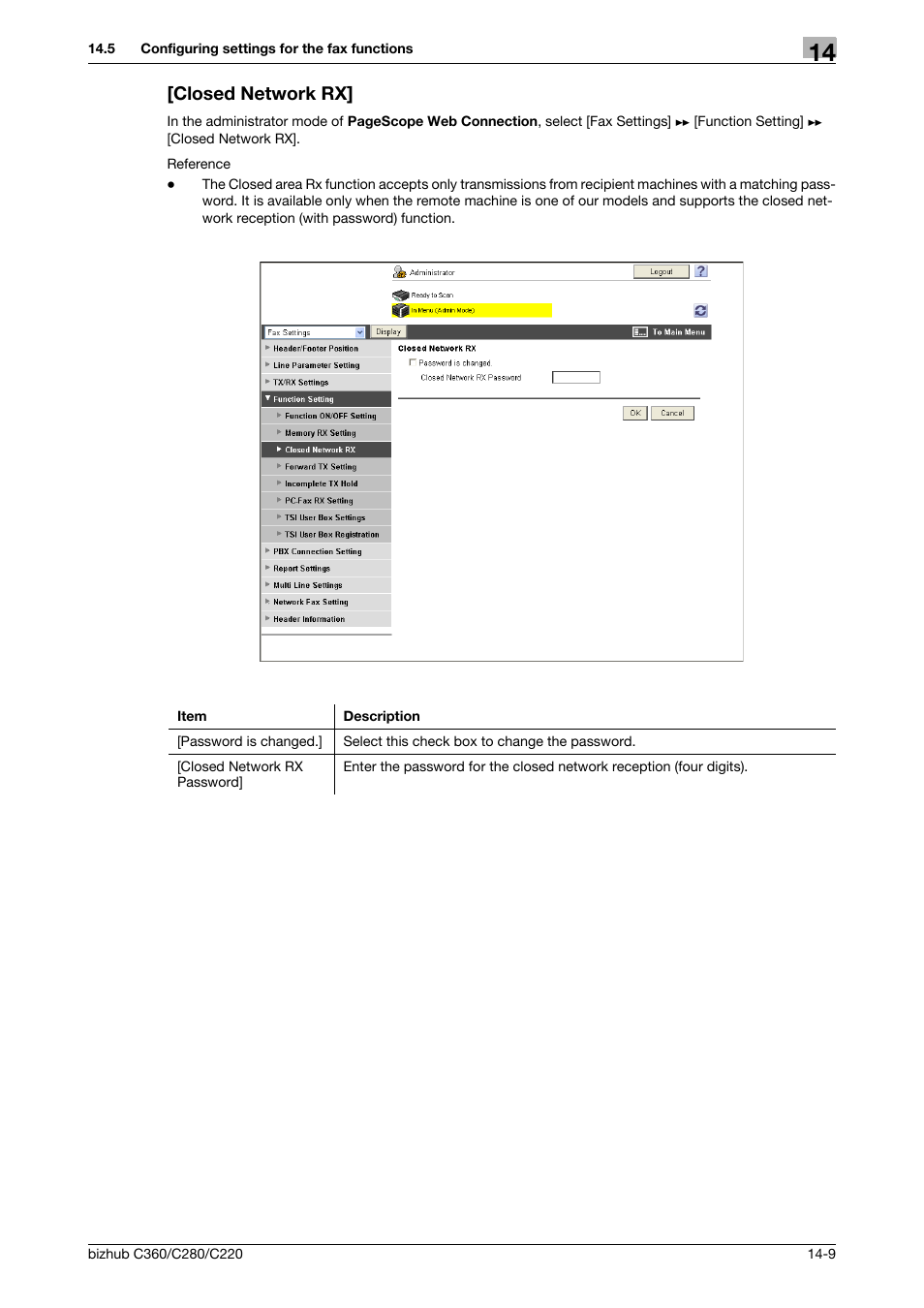 Closed network rx, Closed network rx] -9 | Konica Minolta BIZHUB C360 User Manual | Page 305 / 366