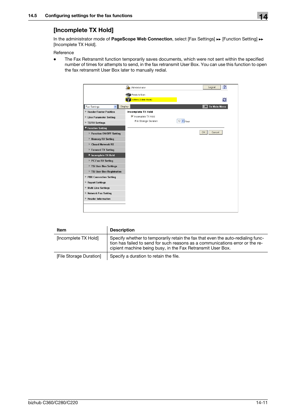 Incomplete tx hold, Incomplete tx hold] -11 | Konica Minolta BIZHUB C360 User Manual | Page 307 / 366