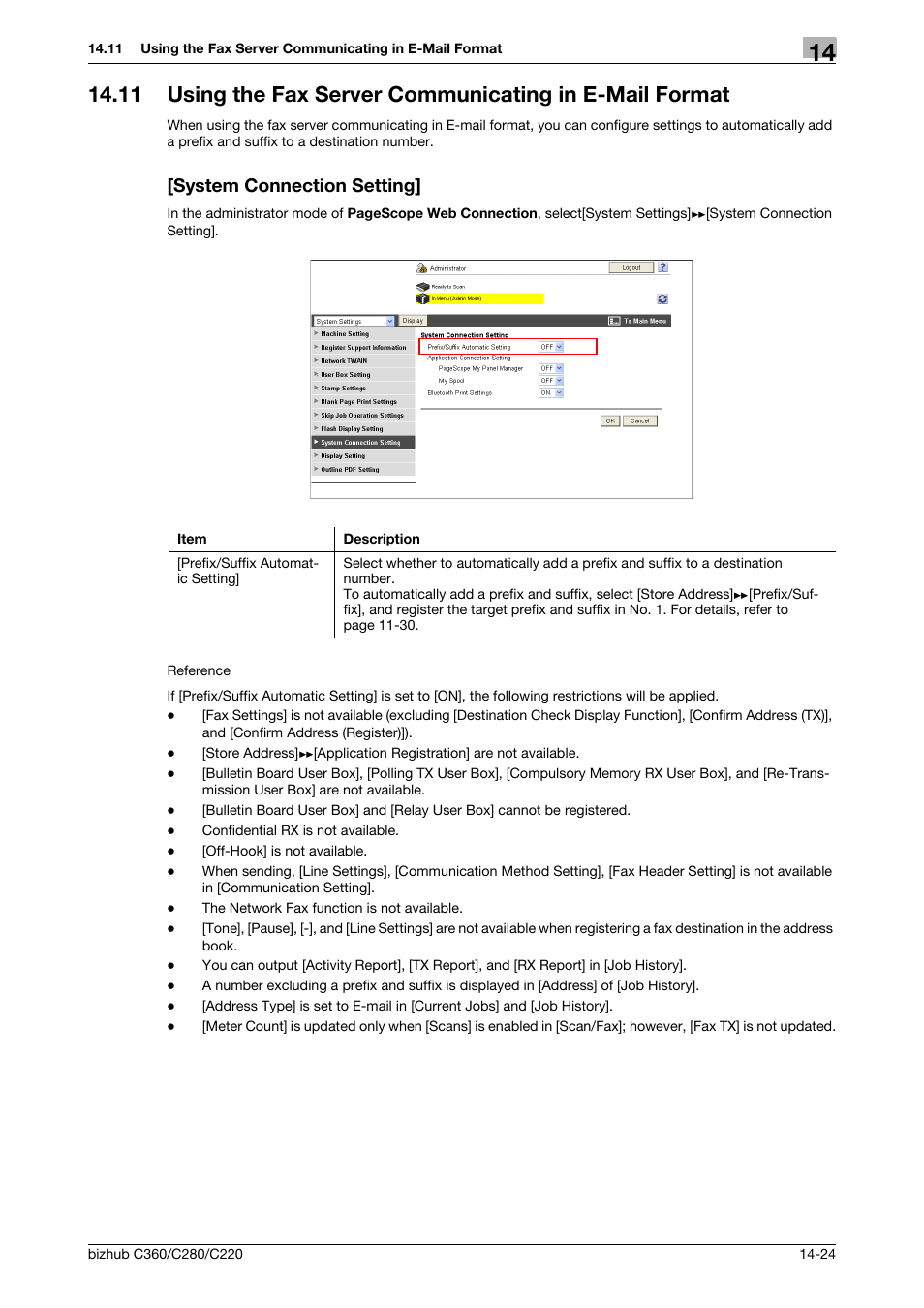 System connection setting | Konica Minolta BIZHUB C360 User Manual | Page 320 / 366