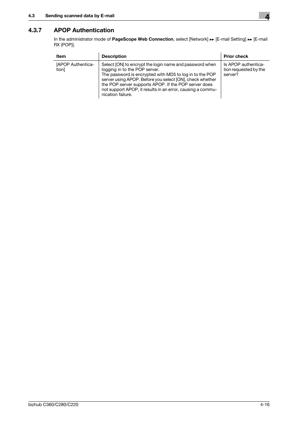 7 apop authentication, Apop authentication -16, 2) apop authenti | Cation | Konica Minolta BIZHUB C360 User Manual | Page 52 / 366