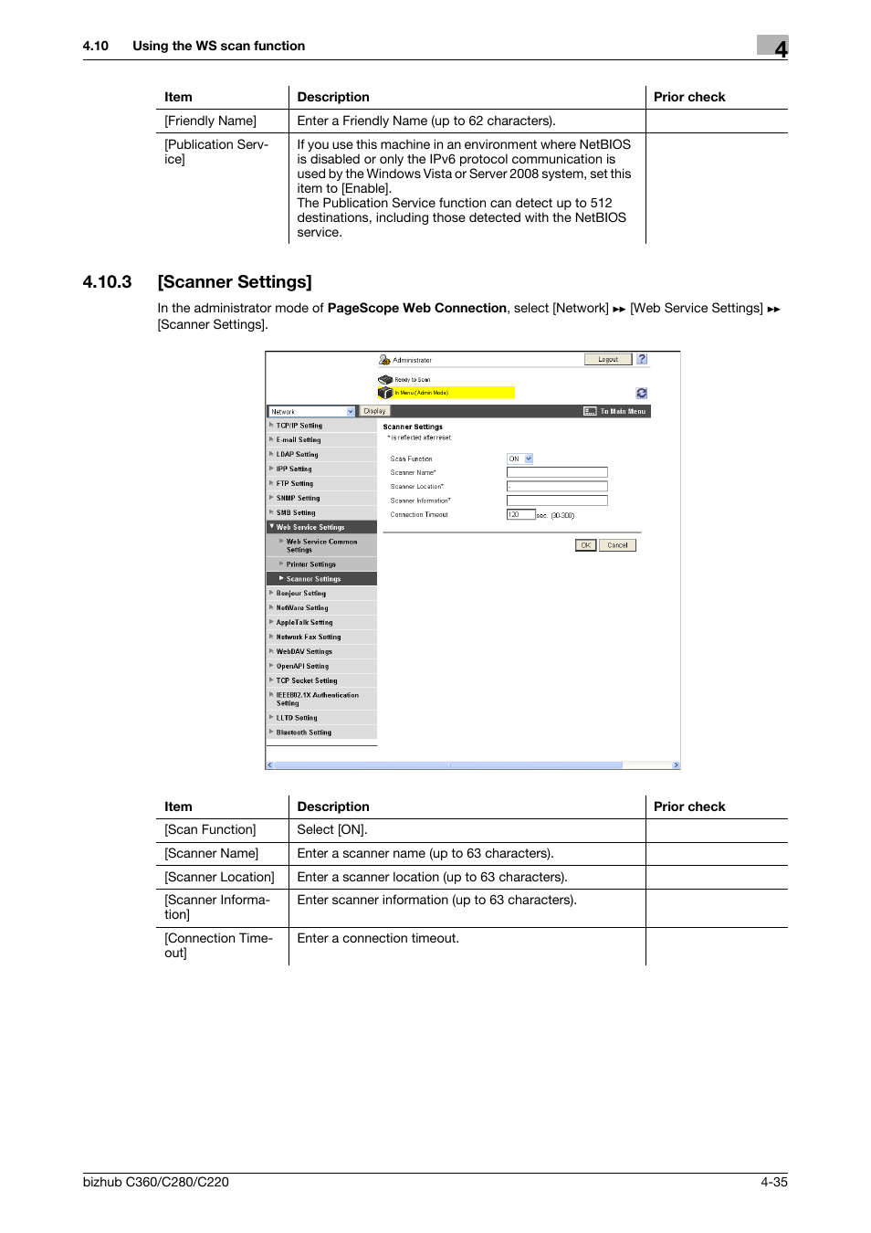 3 [scanner settings, Scanner settings] -35, Scanner settings | Konica Minolta BIZHUB C360 User Manual | Page 71 / 366