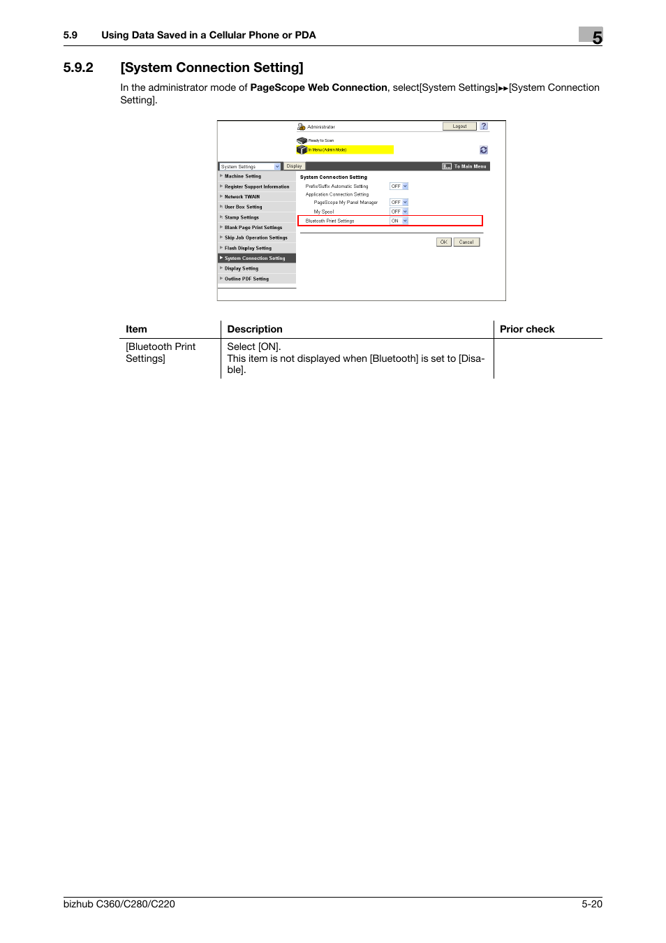 2 [system connection setting, System connection setting] -20 | Konica Minolta BIZHUB C360 User Manual | Page 91 / 366