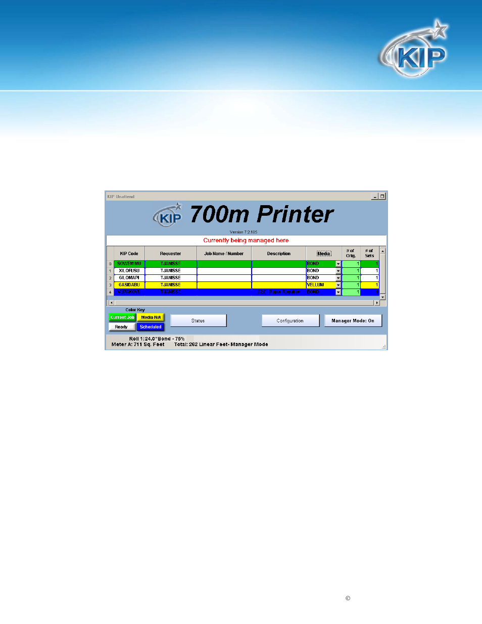 Kip unattend operator guide, Kip unattend, Print queue | Kip code, Requester | Konica Minolta KIP 7900 User Manual | Page 3 / 35