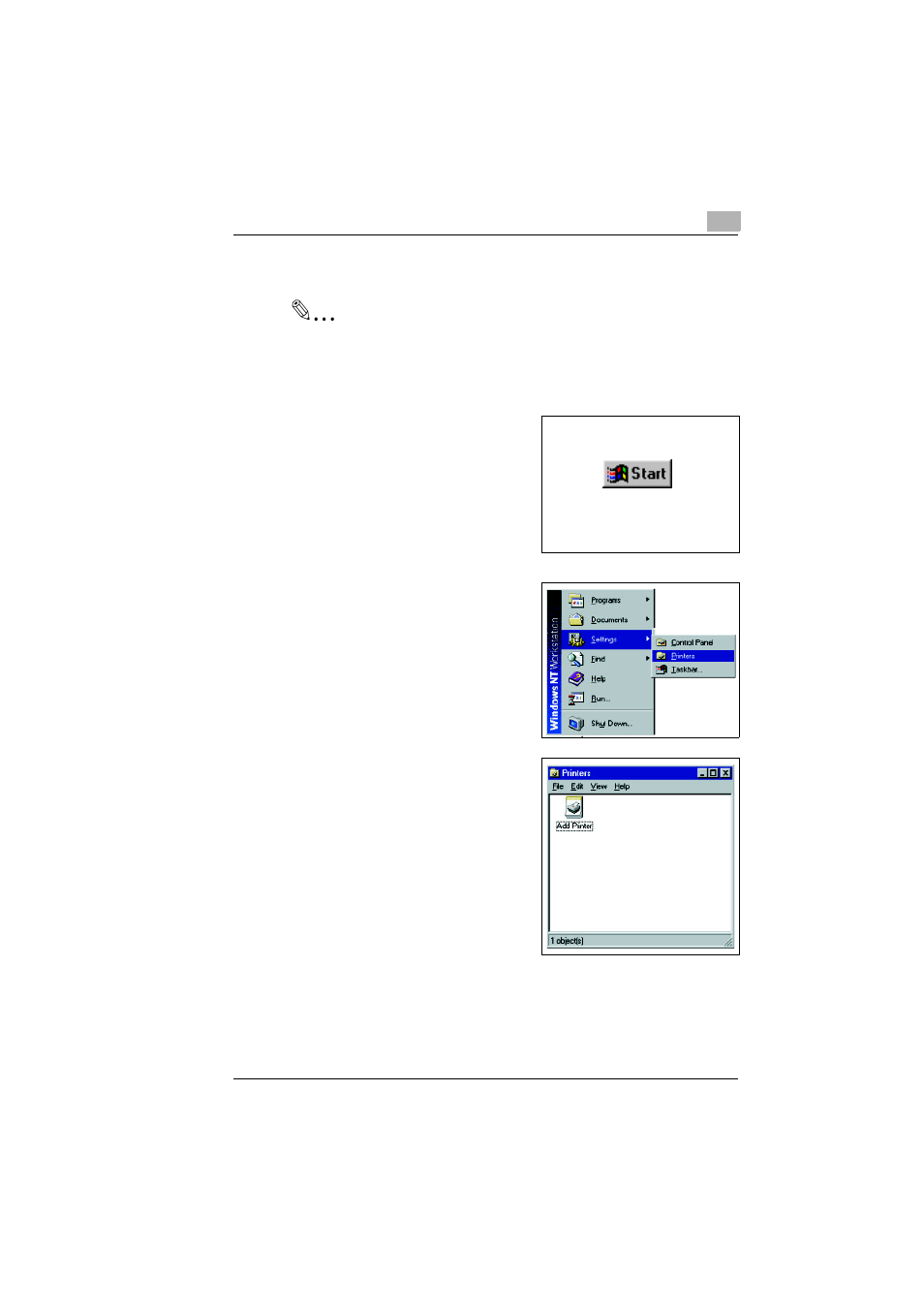 3 installation with windows nt 4.0, Installation with windows nt 4.0 - 9 | Konica Minolta MINOLTAFAX 2800 User Manual | Page 19 / 38