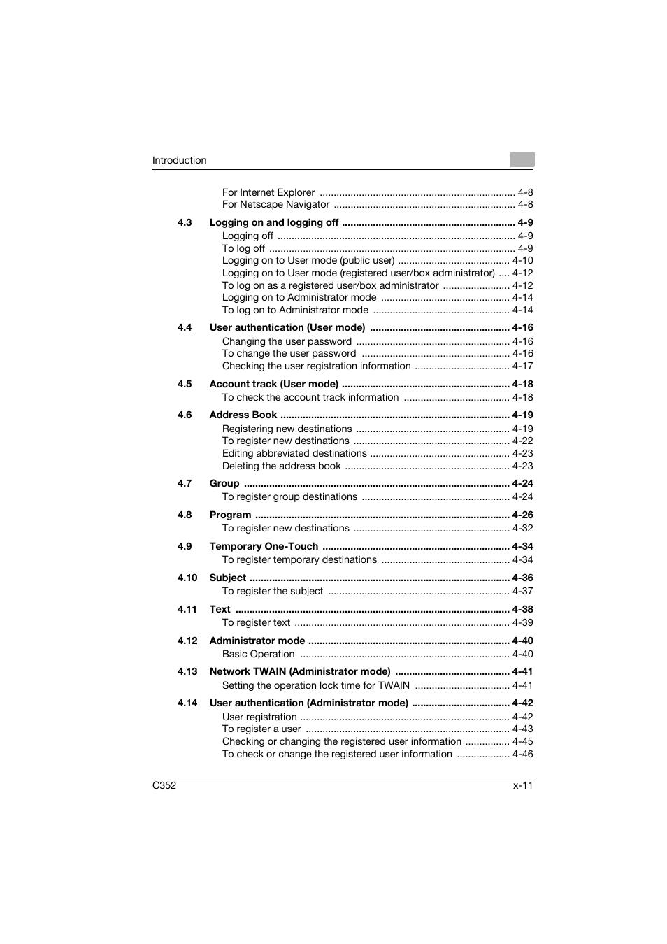 Konica Minolta bizhub C352 User Manual | Page 12 / 392