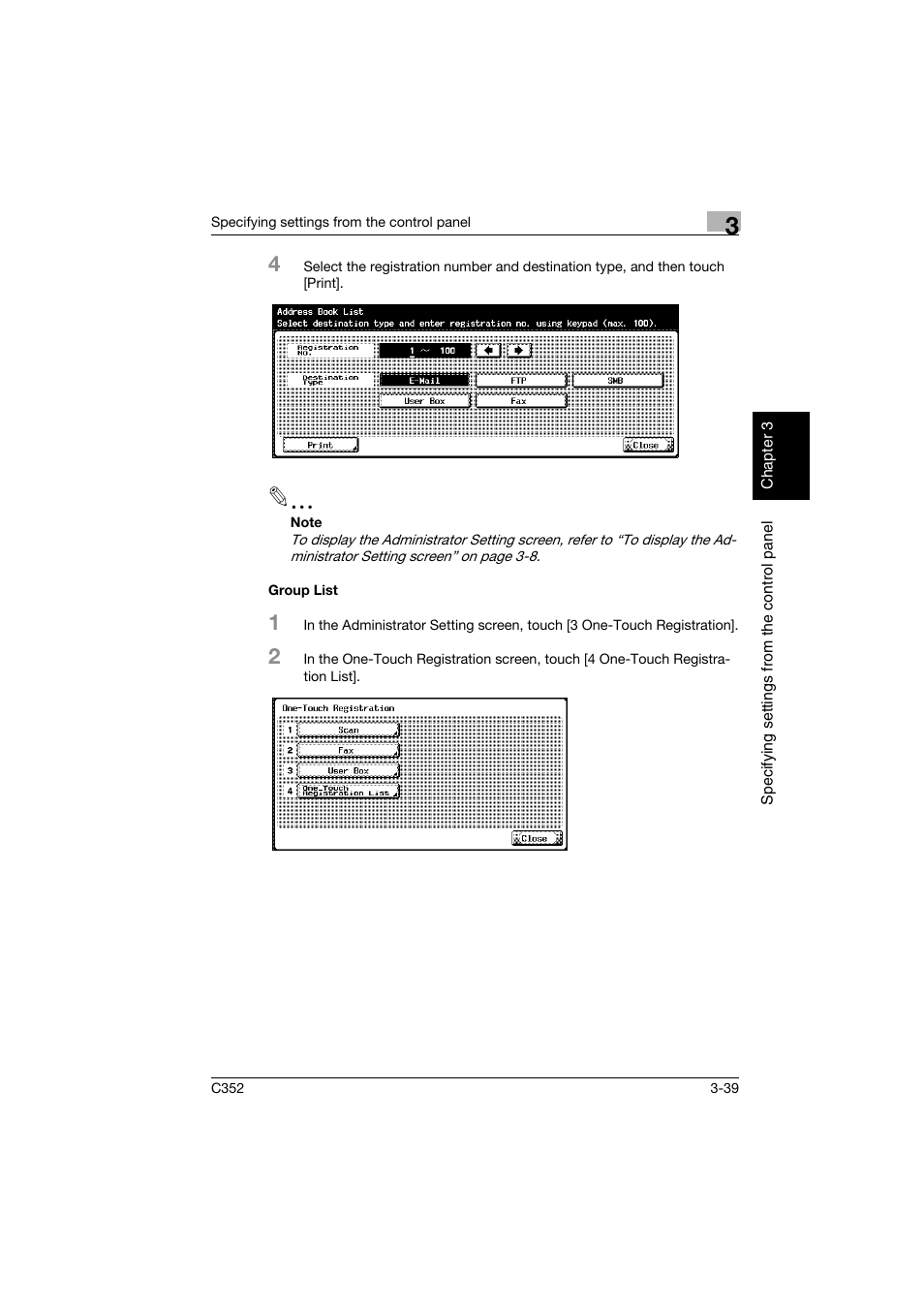 Group list, Group list -39 | Konica Minolta bizhub C352 User Manual | Page 150 / 392