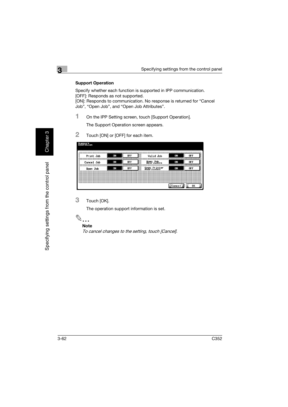 Support operation, Support operation -62 | Konica Minolta bizhub C352 User Manual | Page 173 / 392