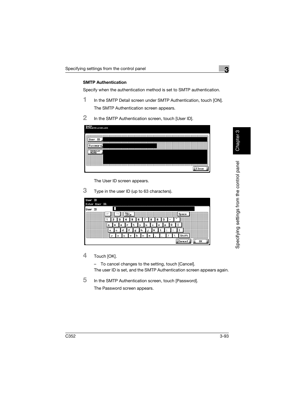 Smtp authentication, Smtp authentication -93 | Konica Minolta bizhub C352 User Manual | Page 204 / 392