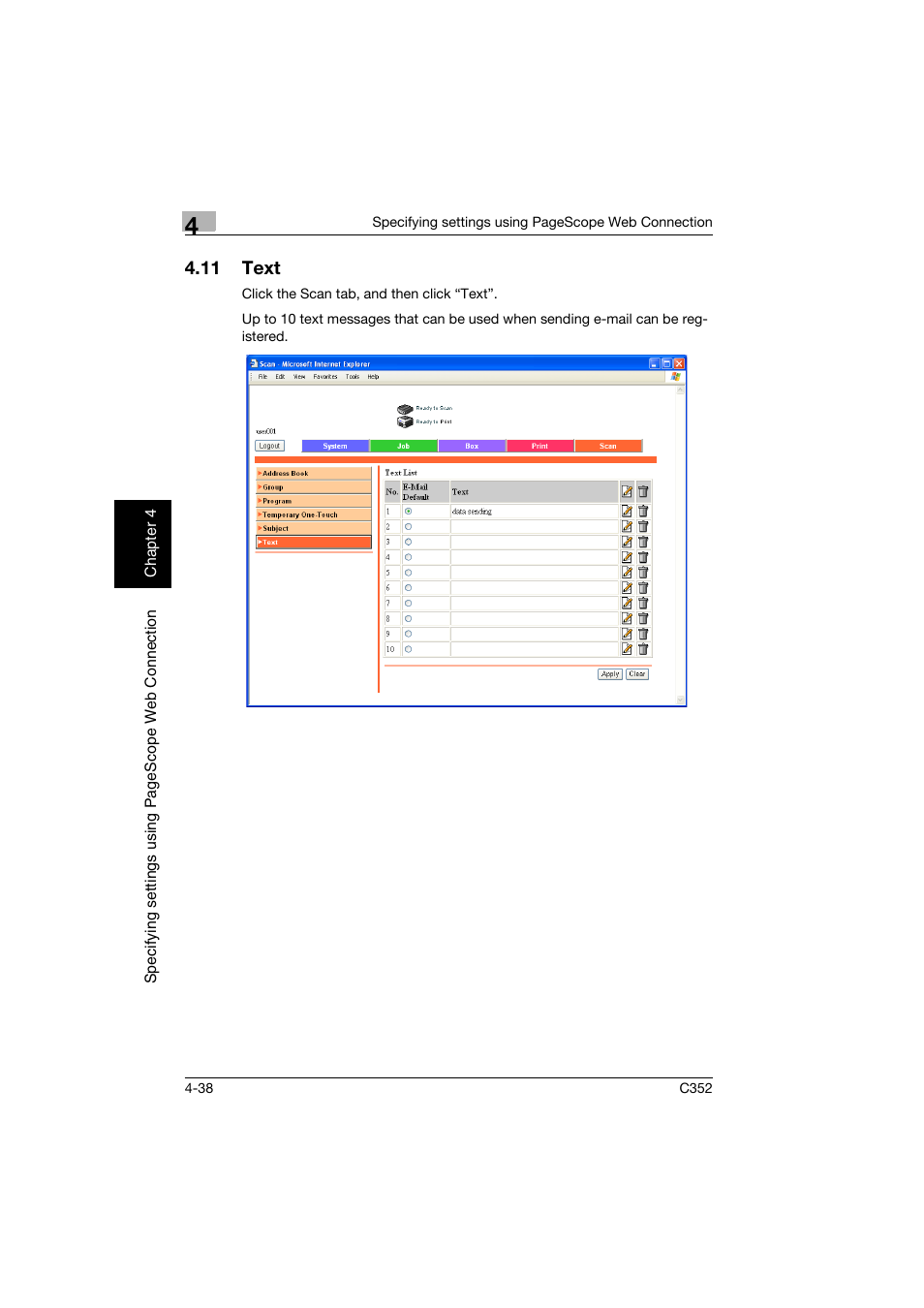 11 text, Text -38 | Konica Minolta bizhub C352 User Manual | Page 295 / 392