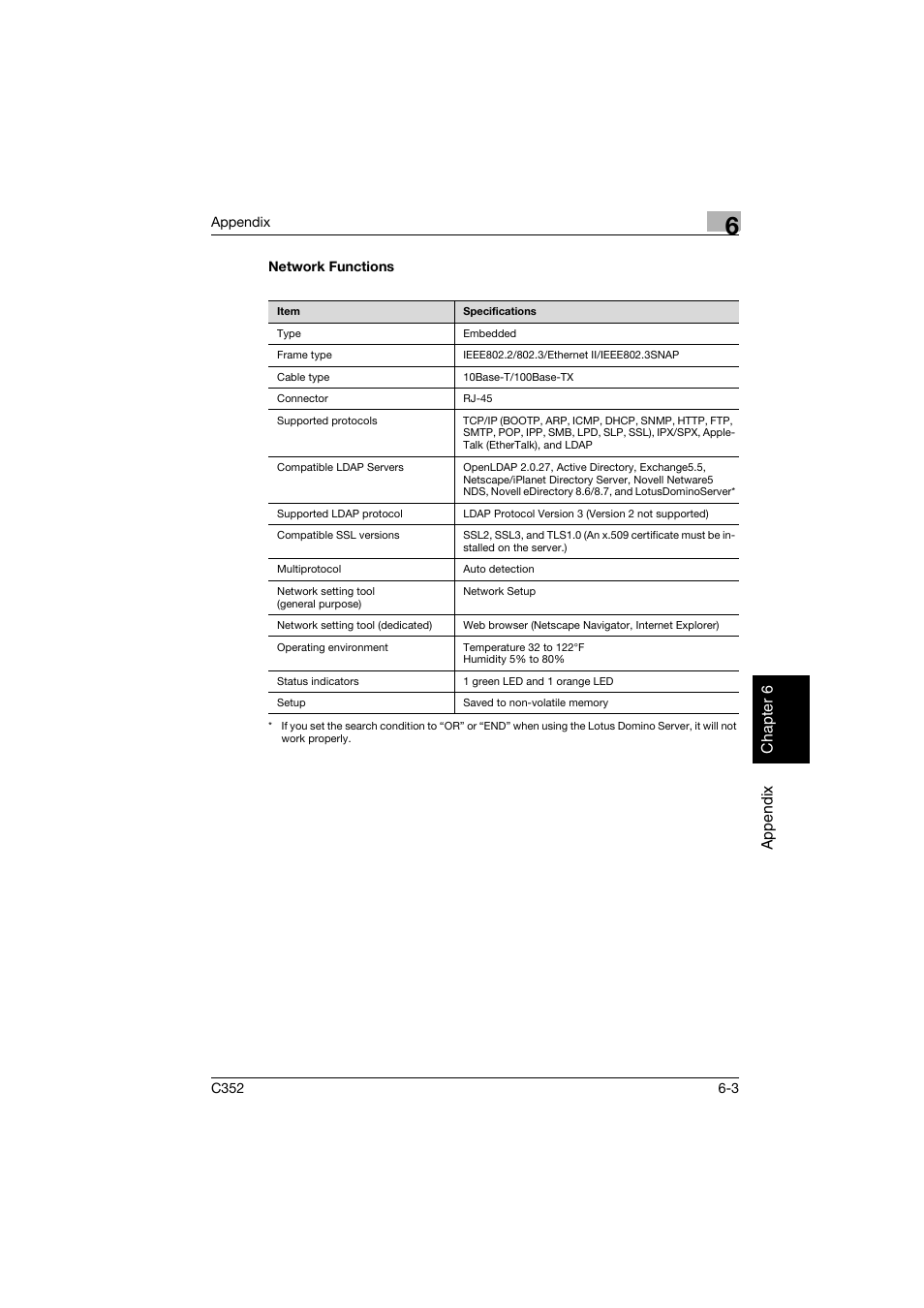 Network functions, Network functions -3 | Konica Minolta bizhub C352 User Manual | Page 376 / 392