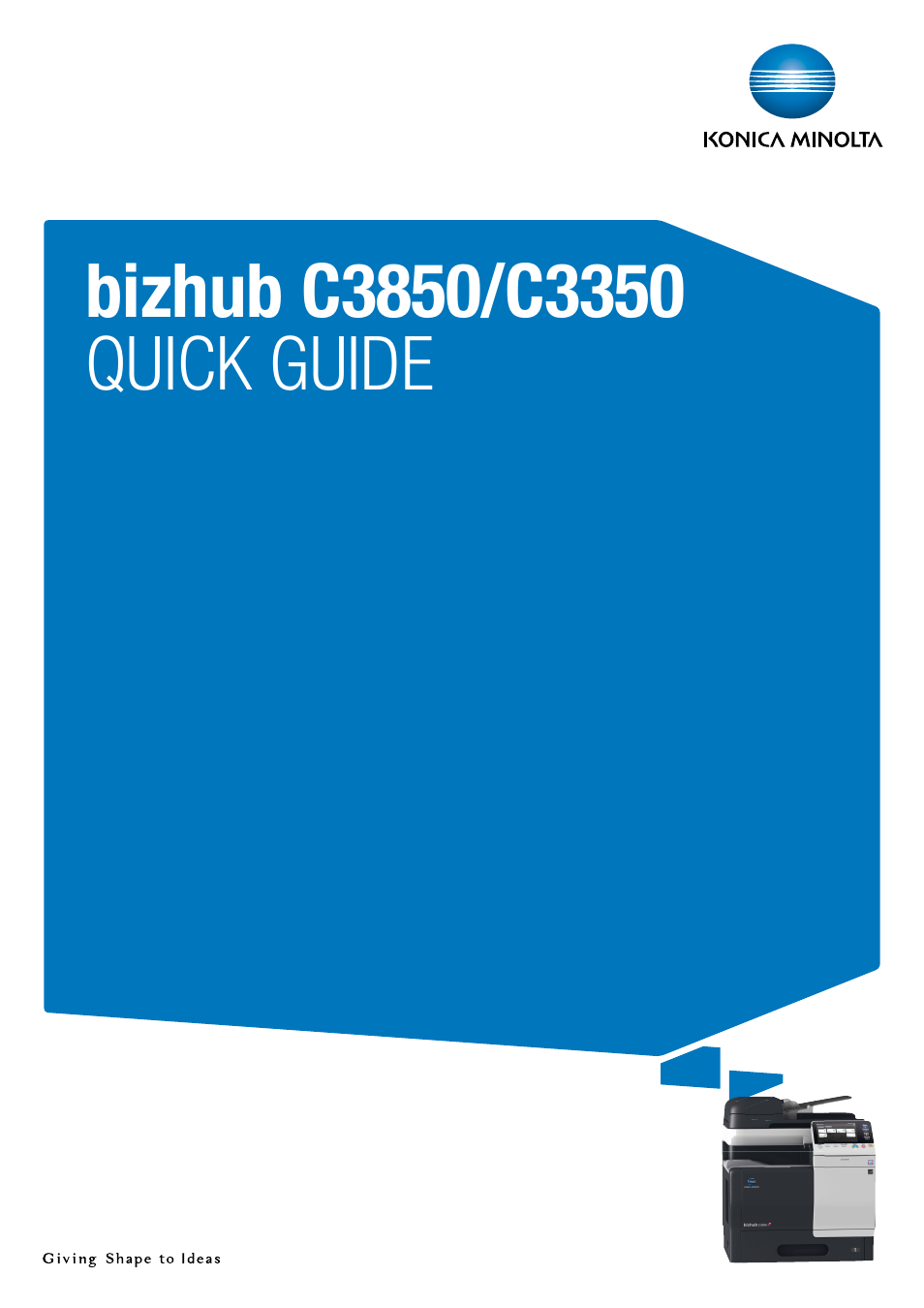 Konica Minolta bizhub C3850 User Manual | 65 pages