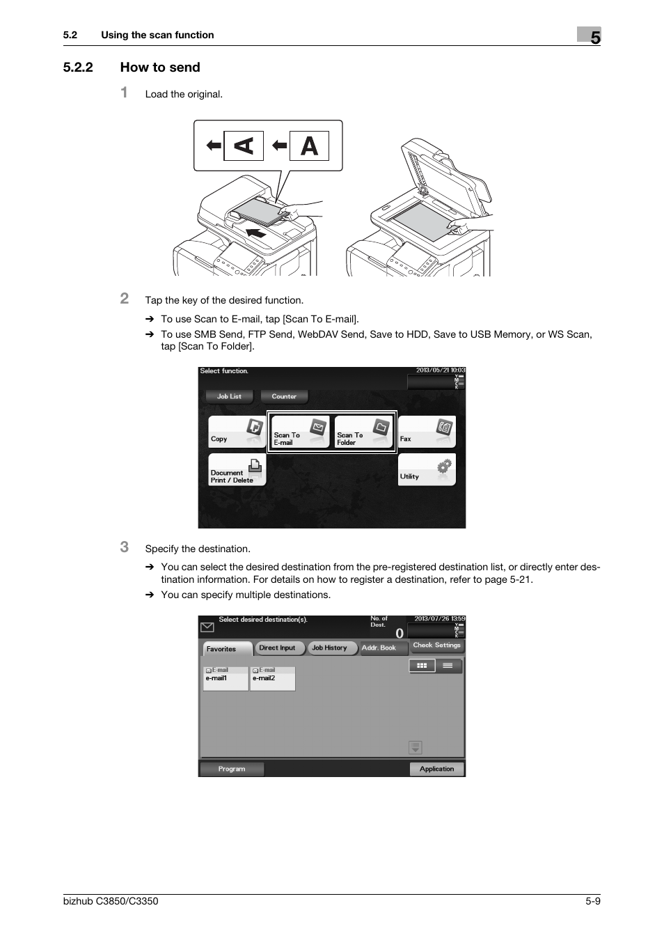 2 how to send, How to send -9 | Konica Minolta bizhub C3850 User Manual | Page 48 / 65