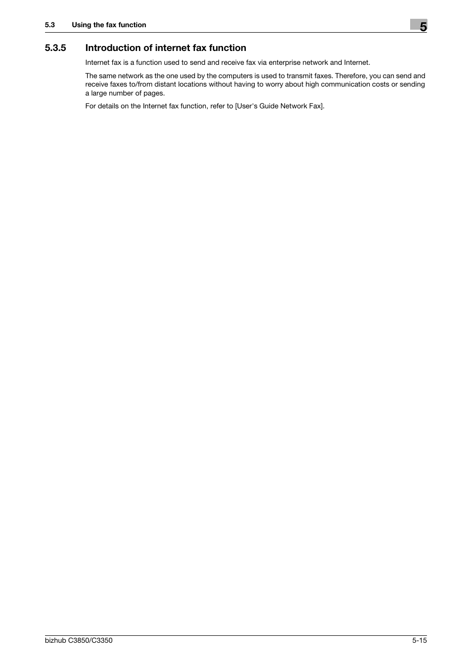 5 introduction of internet fax function, Introduction of internet fax function -15 | Konica Minolta bizhub C3850 User Manual | Page 54 / 65