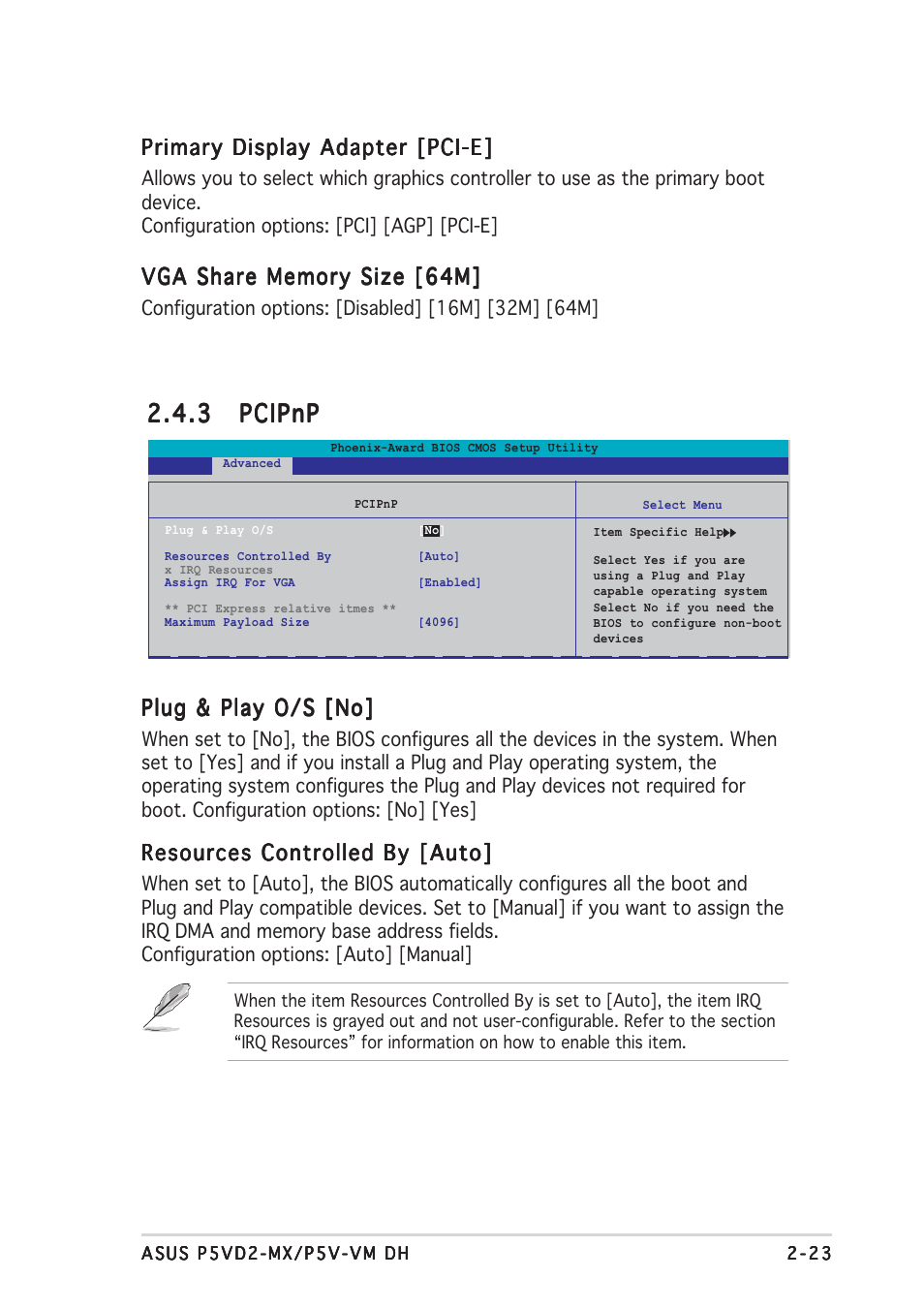 3 pcipnp pcipnp pcipnp pcipnp pcipnp | Asus Motherboard P5VD2-MX User Manual | Page 71 / 108