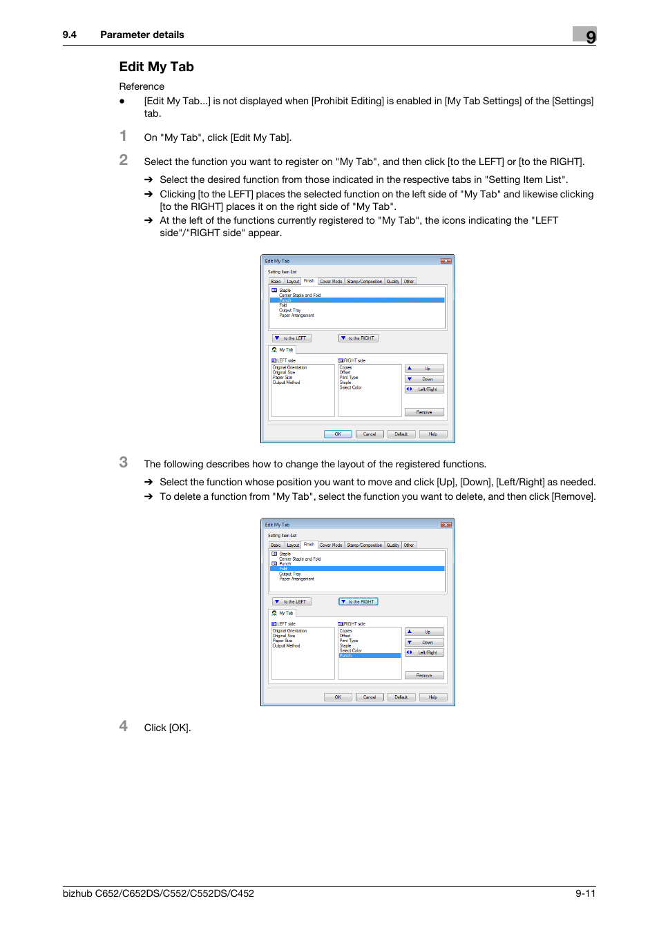 Edit my tab, Edit my tab -11 | Konica Minolta BIZHUB C652DS User Manual | Page 101 / 312