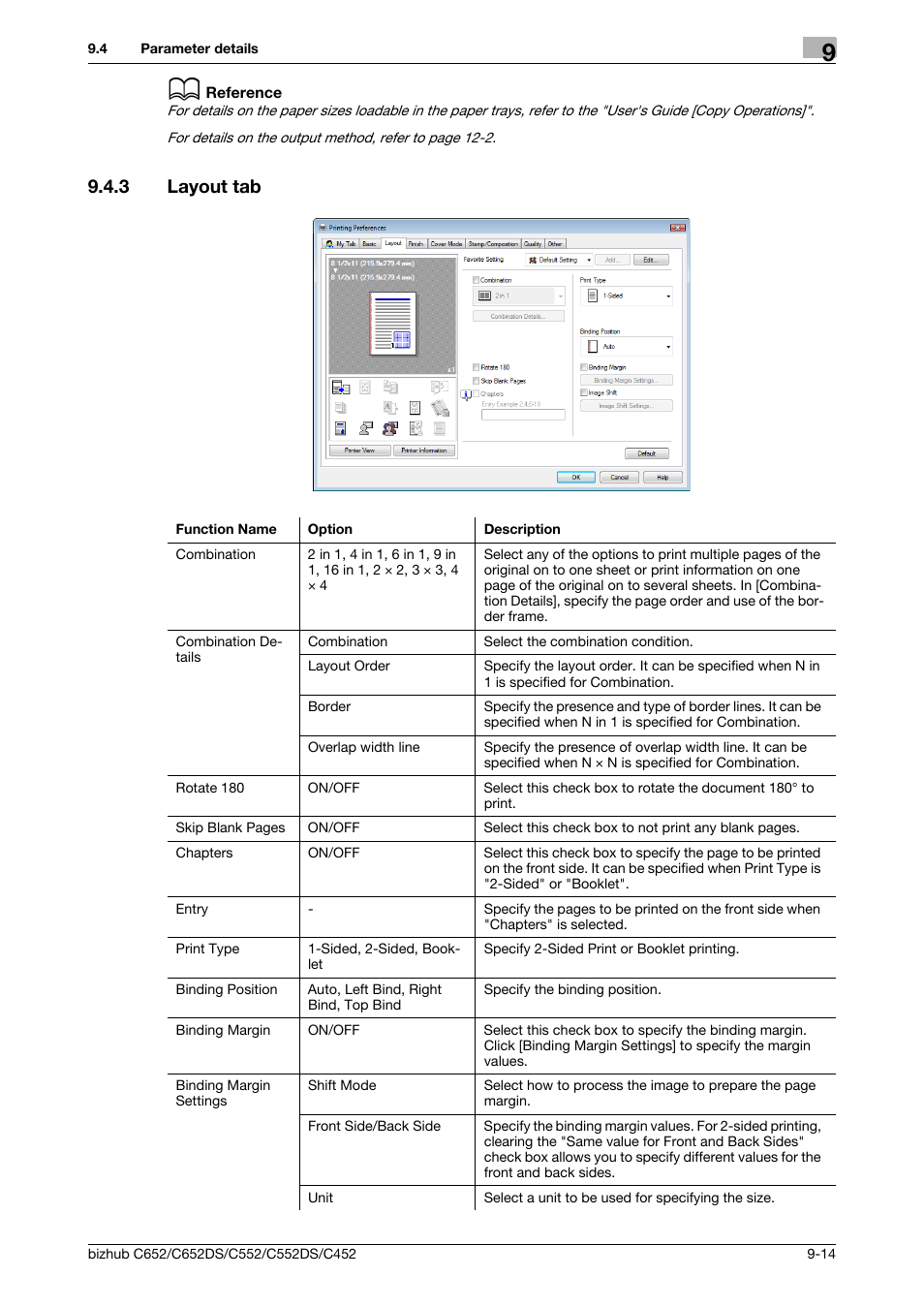 3 layout tab, Layout tab -14 | Konica Minolta BIZHUB C652DS User Manual | Page 104 / 312