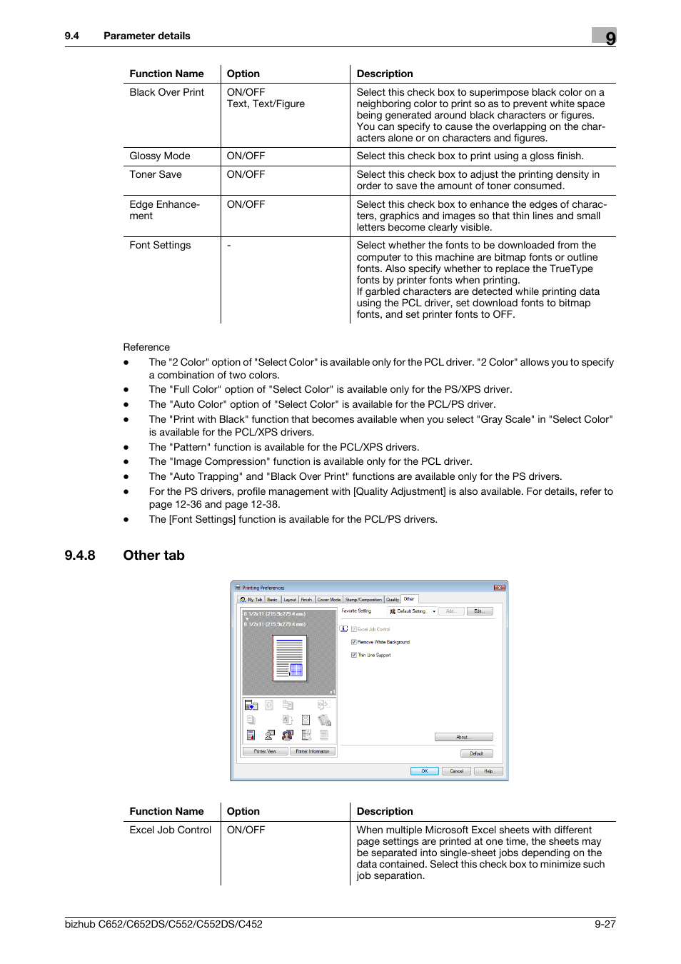 8 other tab, Other tab -27 | Konica Minolta BIZHUB C652DS User Manual | Page 117 / 312