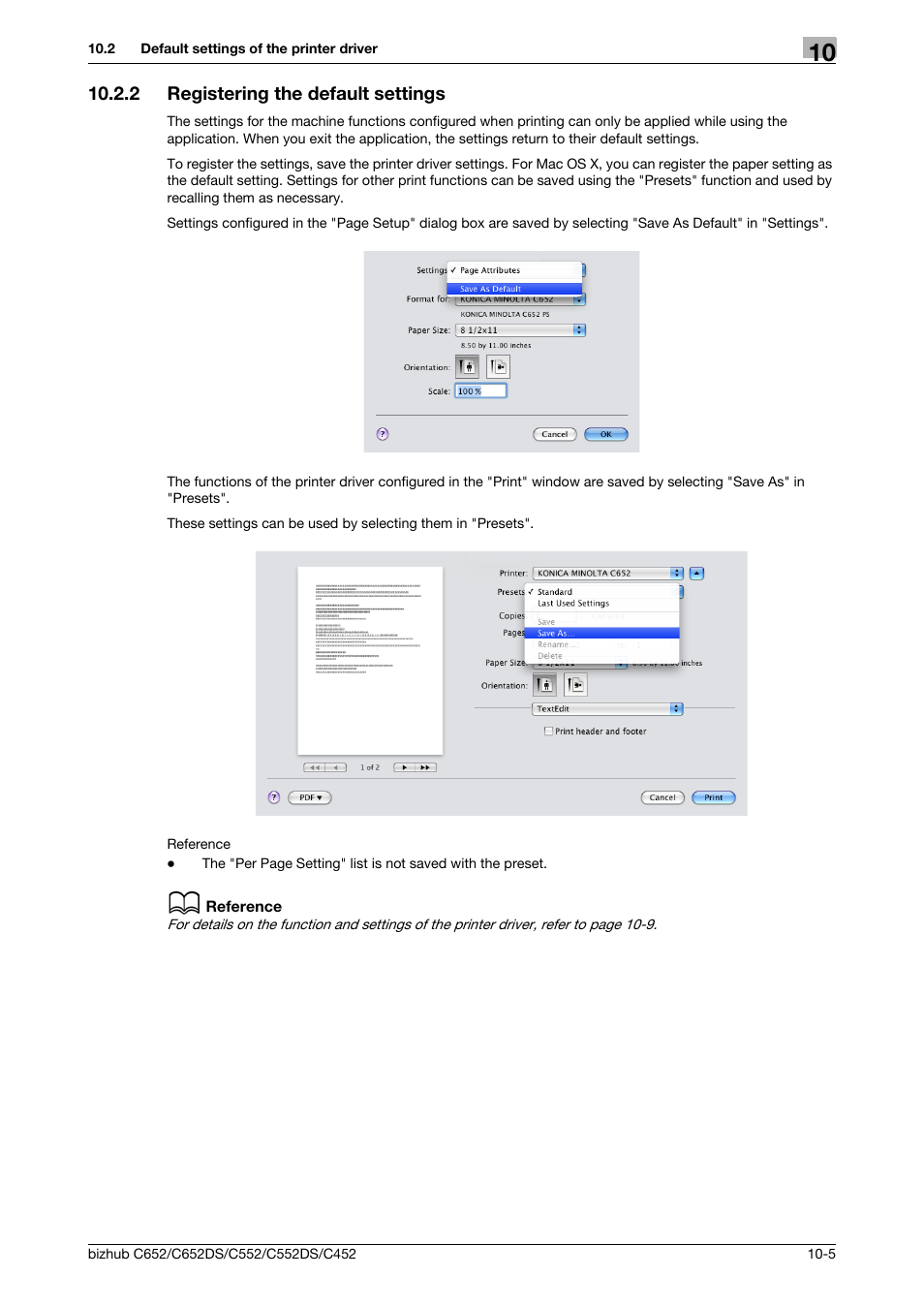 2 registering the default settings, Registering the default settings -5 | Konica Minolta BIZHUB C652DS User Manual | Page 123 / 312