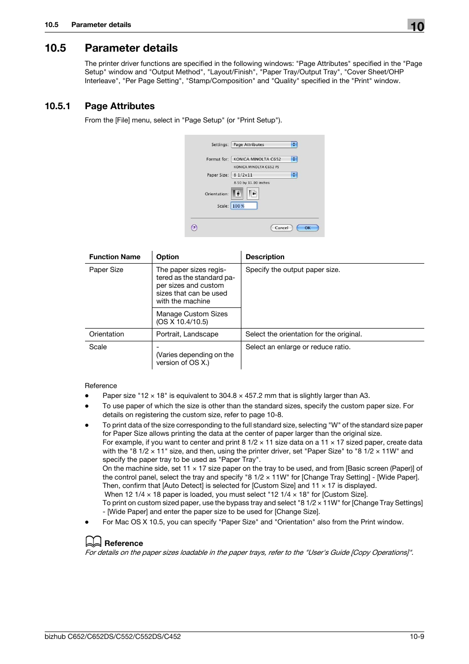 5 parameter details, Parameter details -9, 1 page attributes | Konica Minolta BIZHUB C652DS User Manual | Page 127 / 312