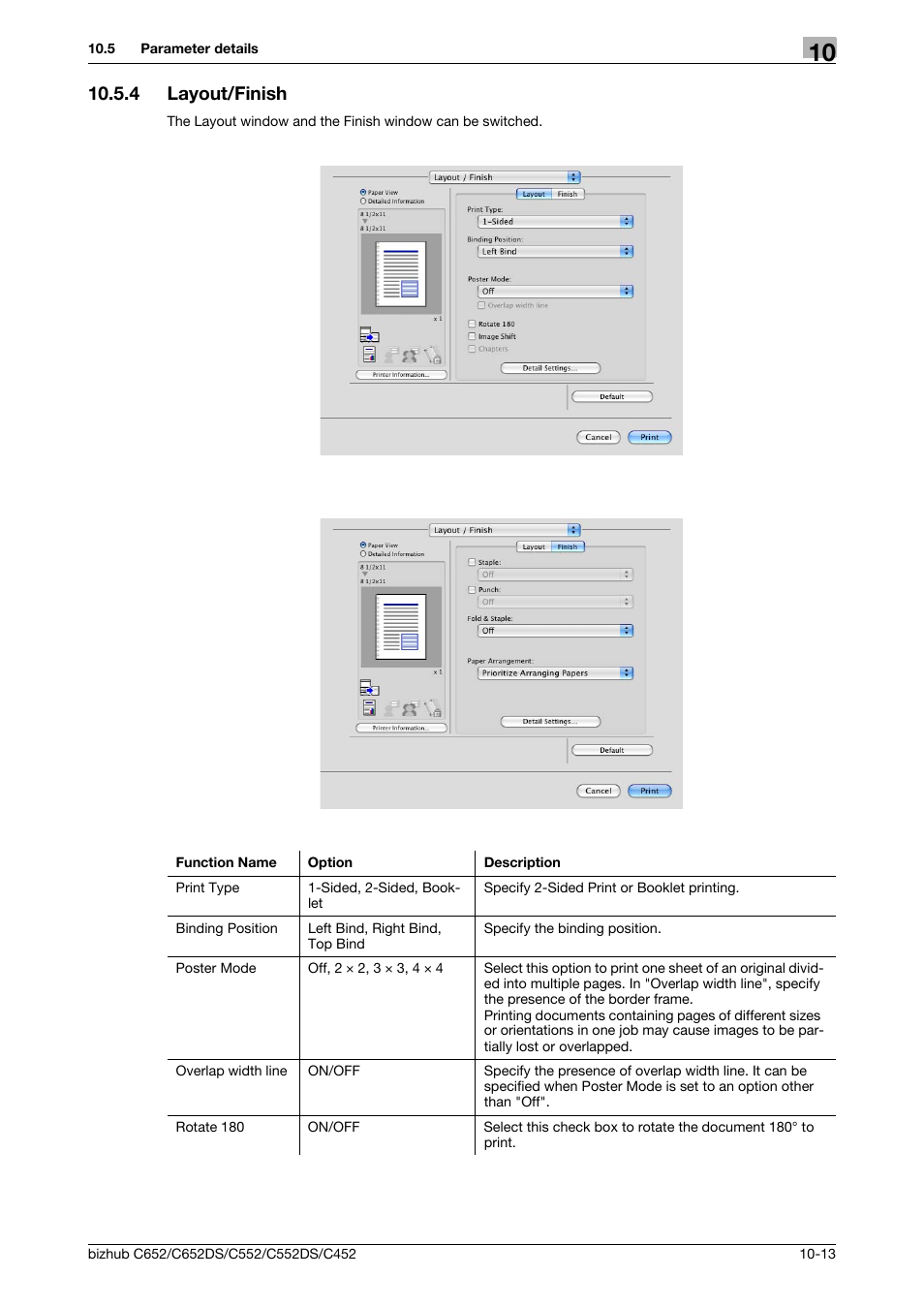 4 layout/finish, Layout/finish -13 | Konica Minolta BIZHUB C652DS User Manual | Page 131 / 312