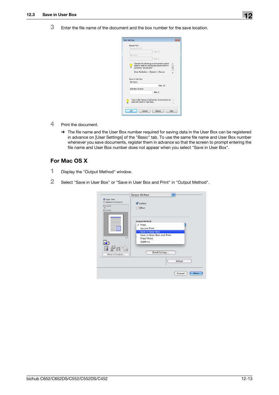 For mac os x, For mac os x -13 | Konica Minolta BIZHUB C652DS User Manual | Page 162 / 312