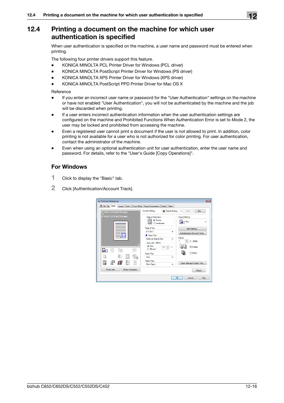 For windows | Konica Minolta BIZHUB C652DS User Manual | Page 165 / 312